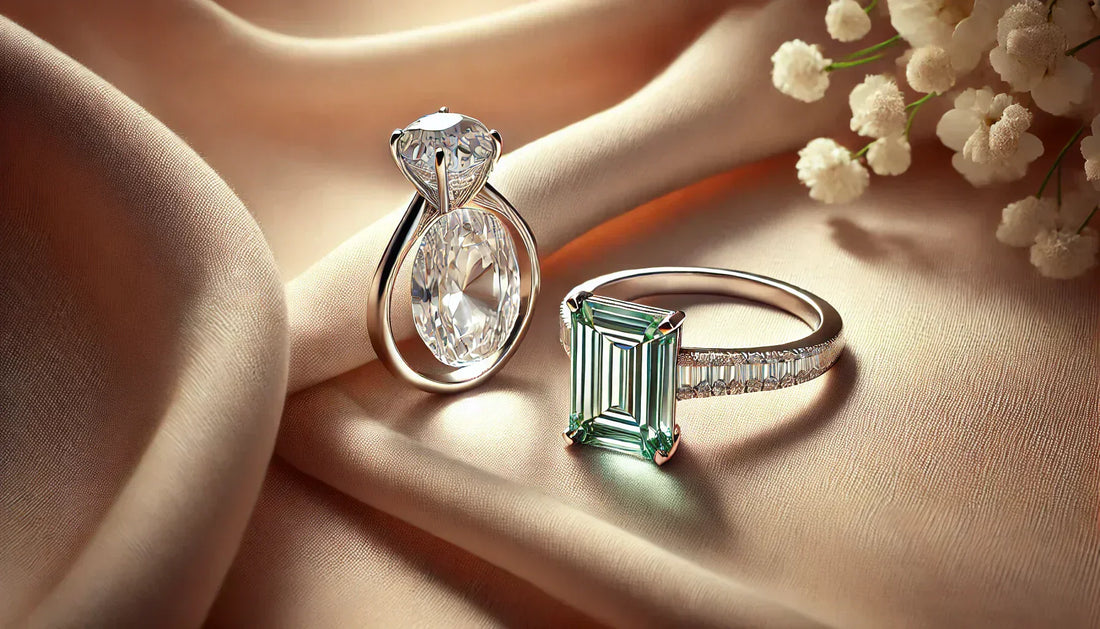 Oval vs Emerald Cut Moissanite: A Sparkle &amp; Style Comparison