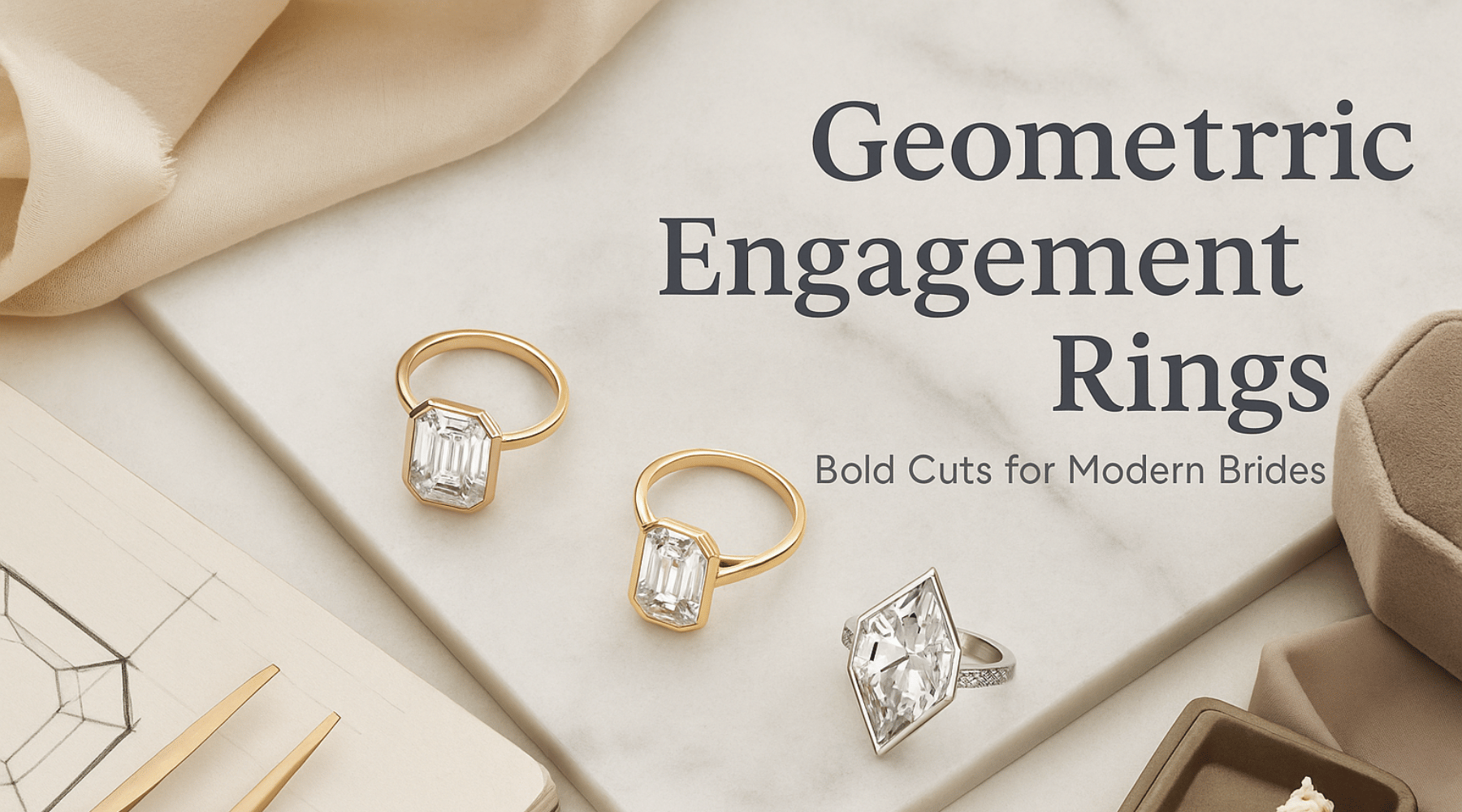 Geometric Engagement Rings: Bold Shapes for the Non-Traditional Brid