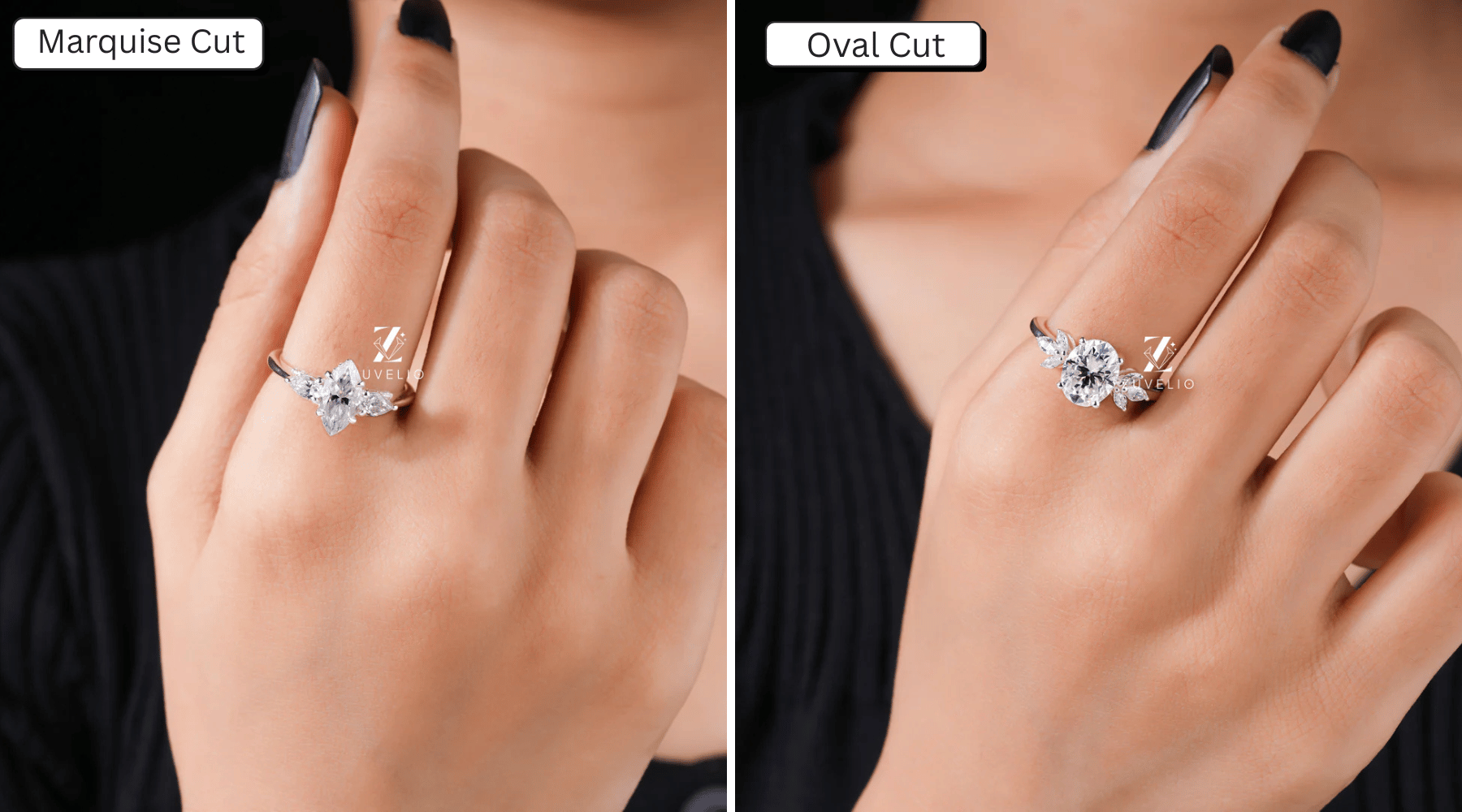 Marquise vs Oval Moissanite Engagement Rings: Style and Sparkle Comparison