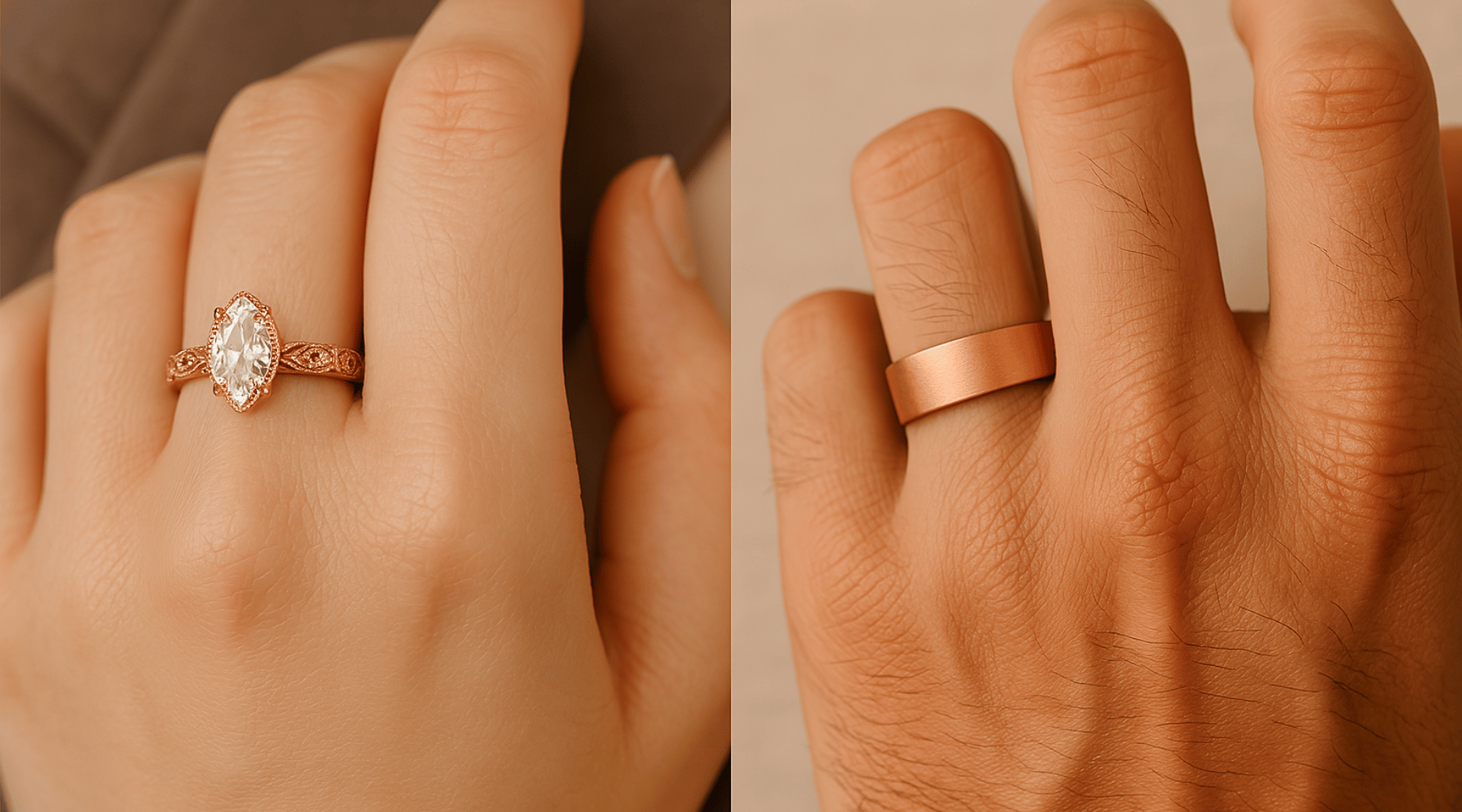 Rose Gold Engagement Ring for Men and  Women: What’s Trending in 2025