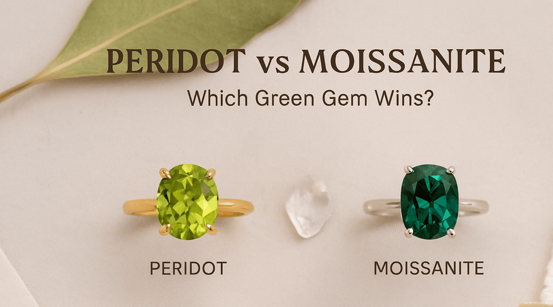 Peridot vs Green Moissanite: Which One Is Best for Her Ring?