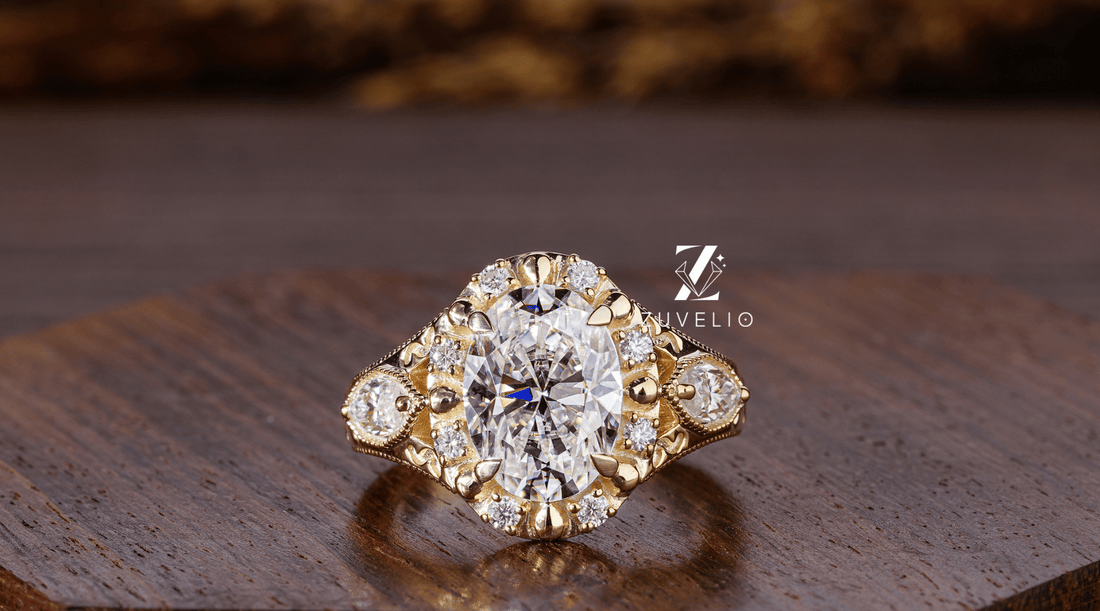Vintage Engagement Ring with Marquise Cut Diamond Beauty: Timeless Elegance
