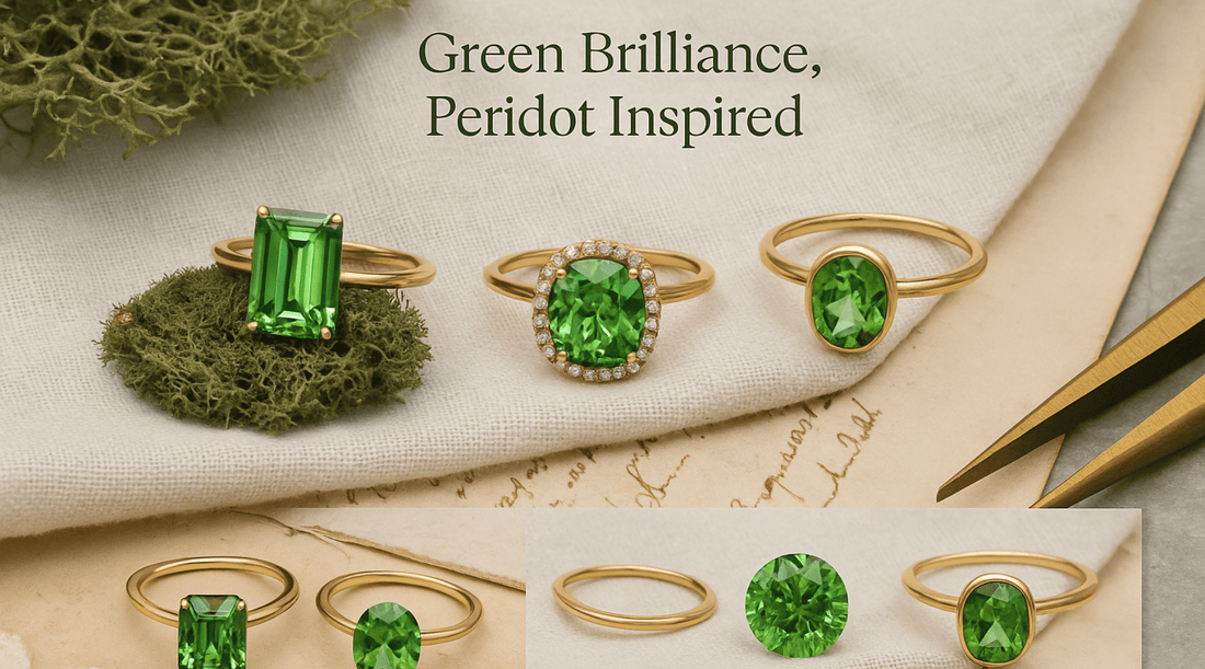 5 Stunning Green Moissanite Engagement Rings That Look Like Peridot (But Better)