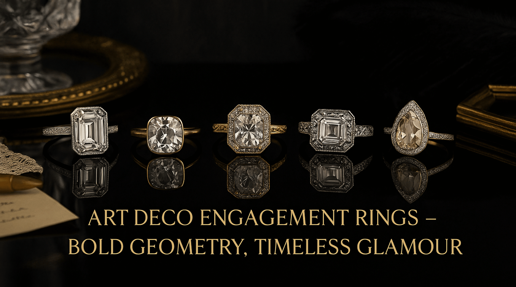 Art Deco Engagement Rings for Women: Bold Geometry and Glamour