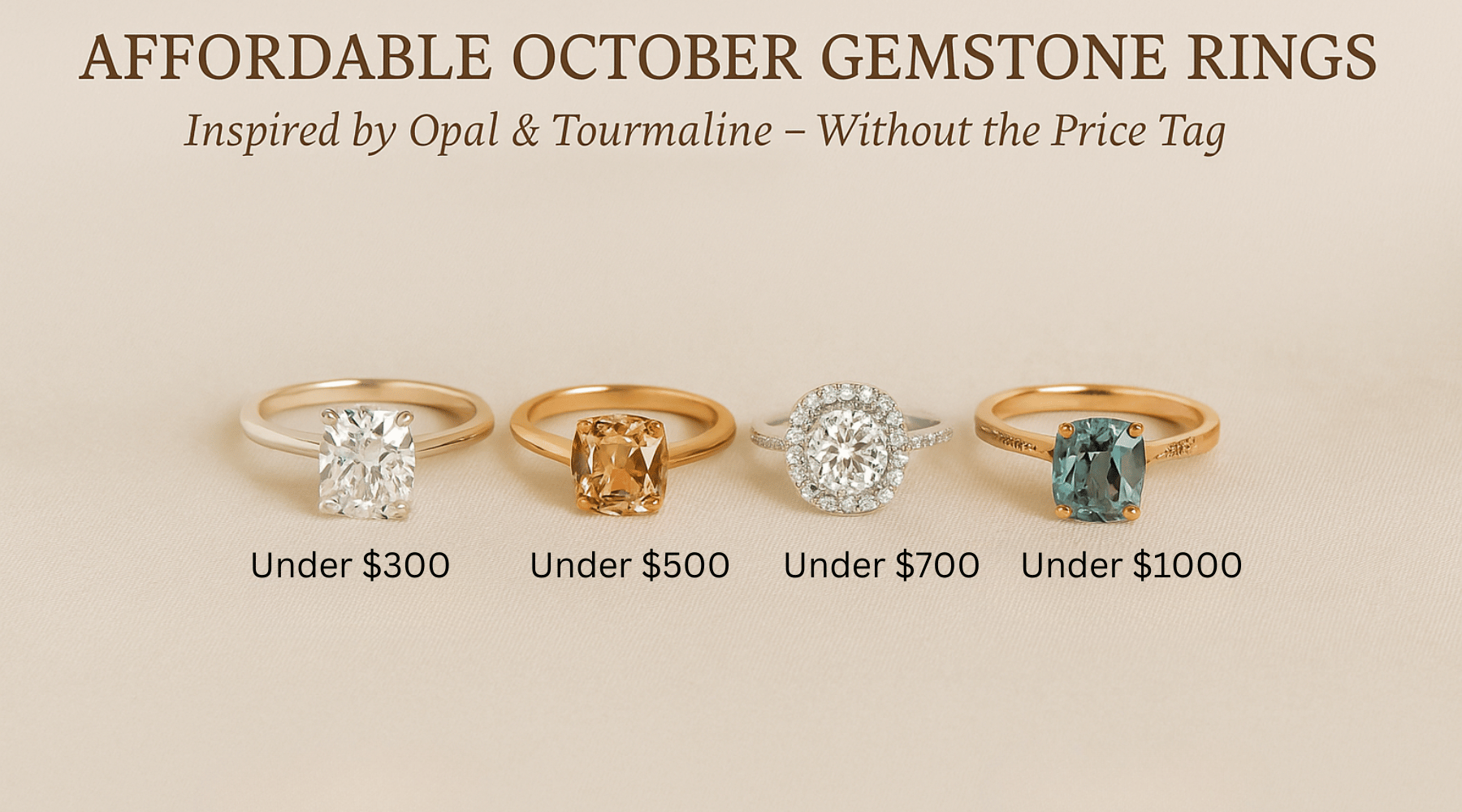 Affordable October Gemstone Rings: Opal and Tourmaline Look Without the Price Tag