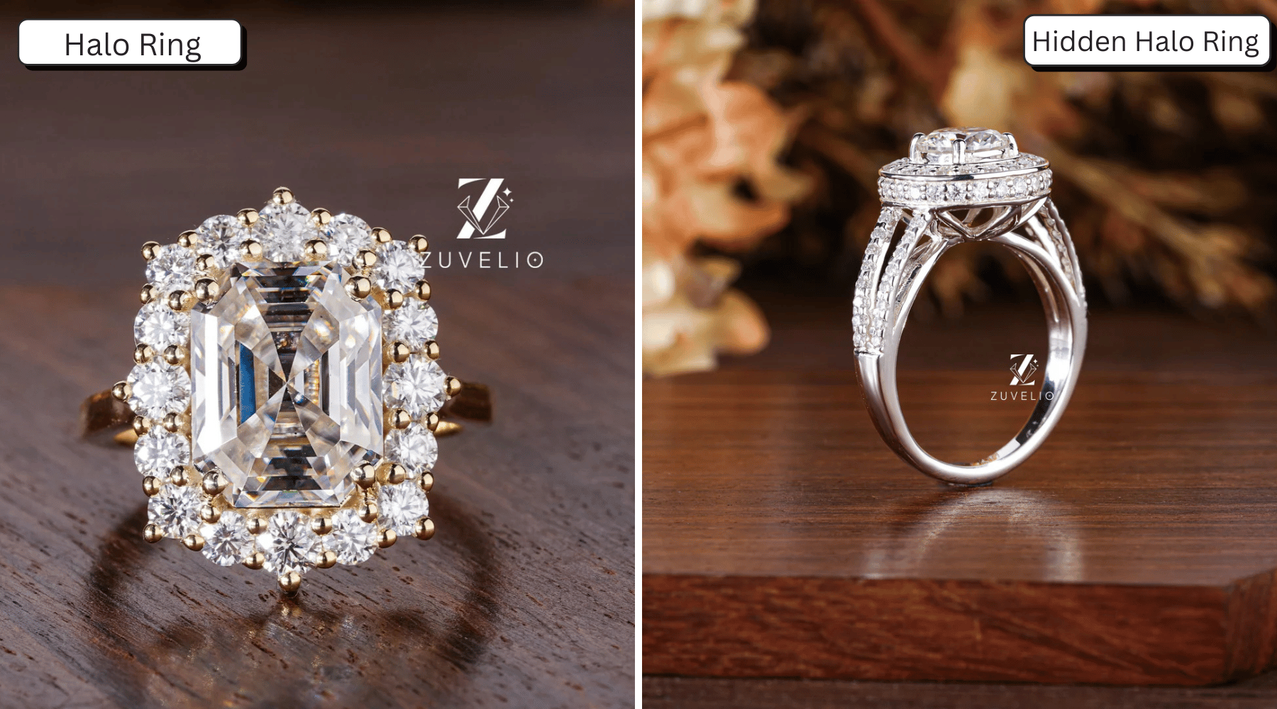 Halo vs Hidden Halo Moissanite Engagement Rings: Which Setting Shines More?