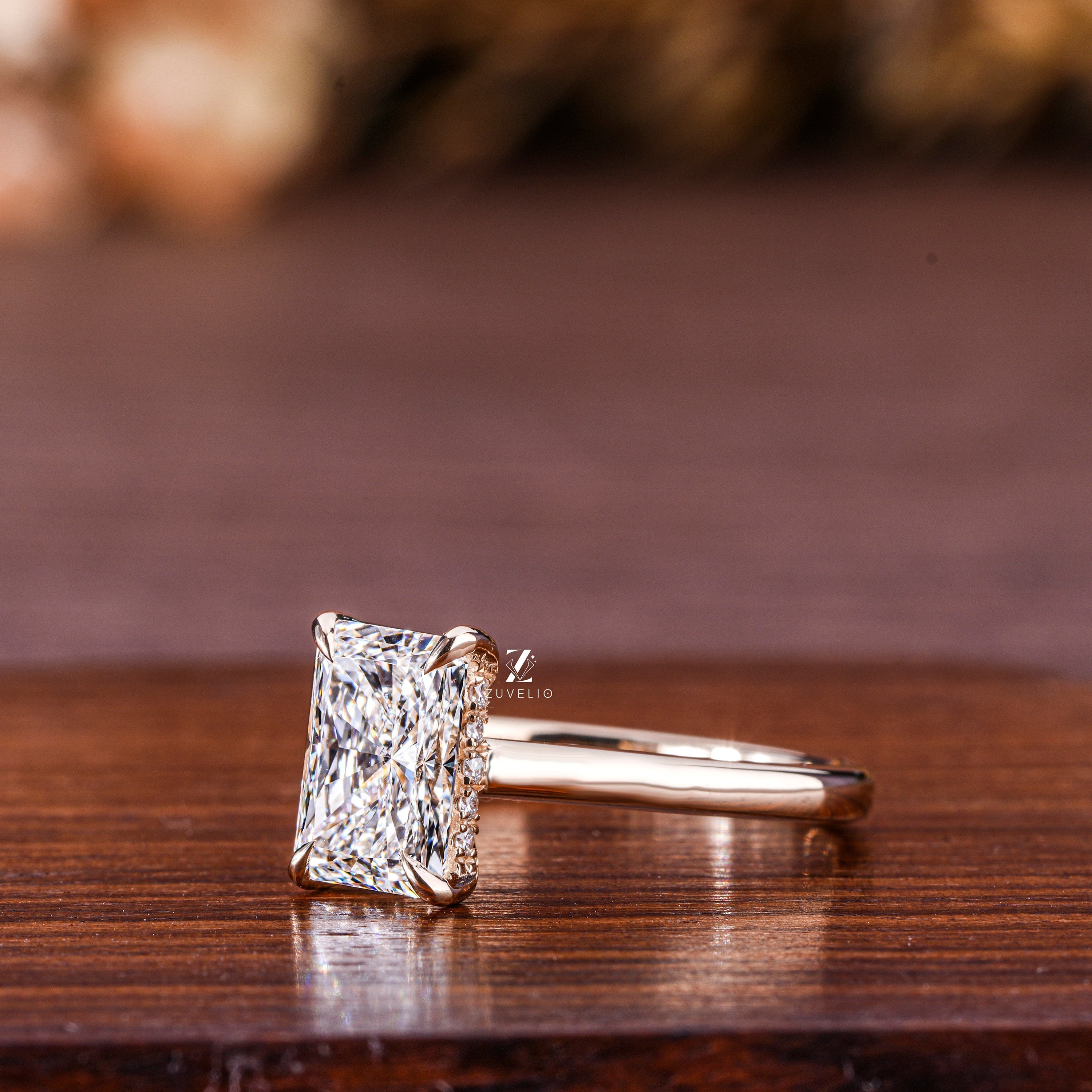 Radiant Cut Lab Diamond Ring - Zuvelio.com