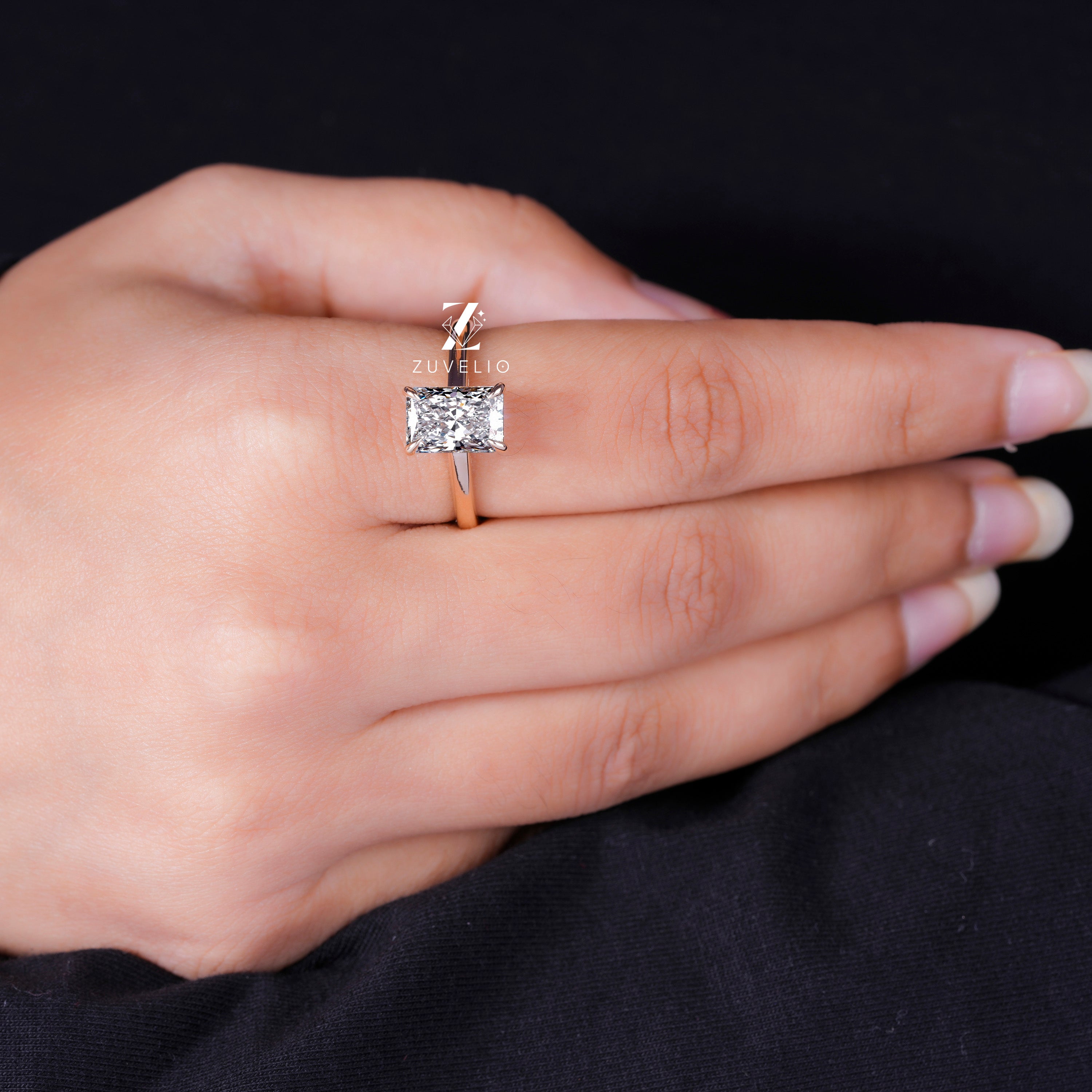 Radiant Cut Lab Diamond Ring - Zuvelio.com