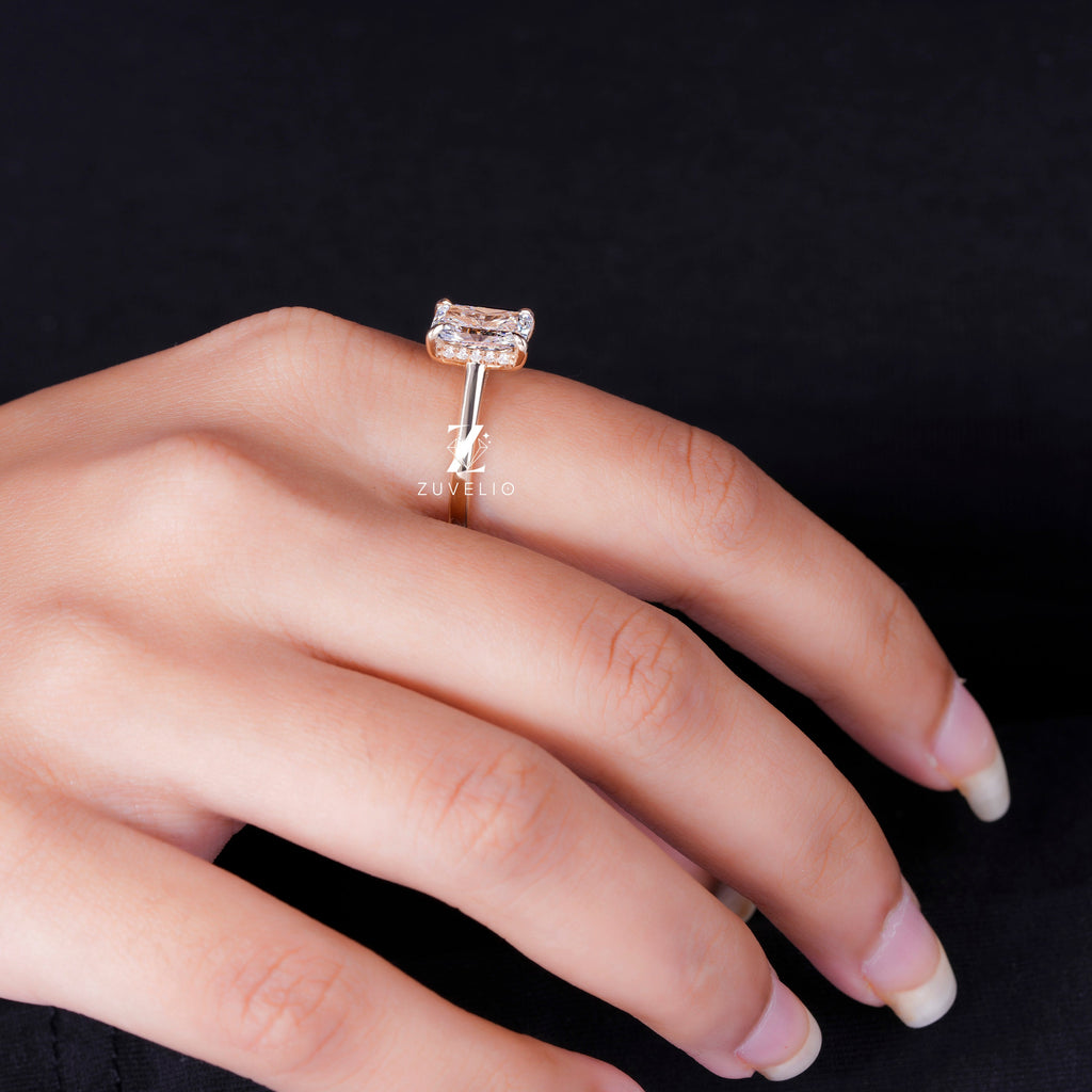 Radiant Cut Lab Diamond Ring - Zuvelio.com