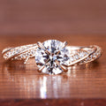 Round Cut Twisted Diamond Ring - Zuvelio.com