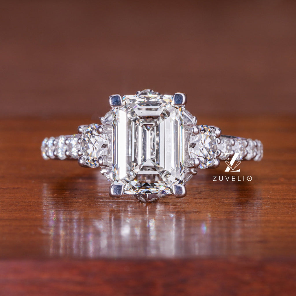 3.53 Ct Emerald Cut Diamond Ring - Zuvelio.com