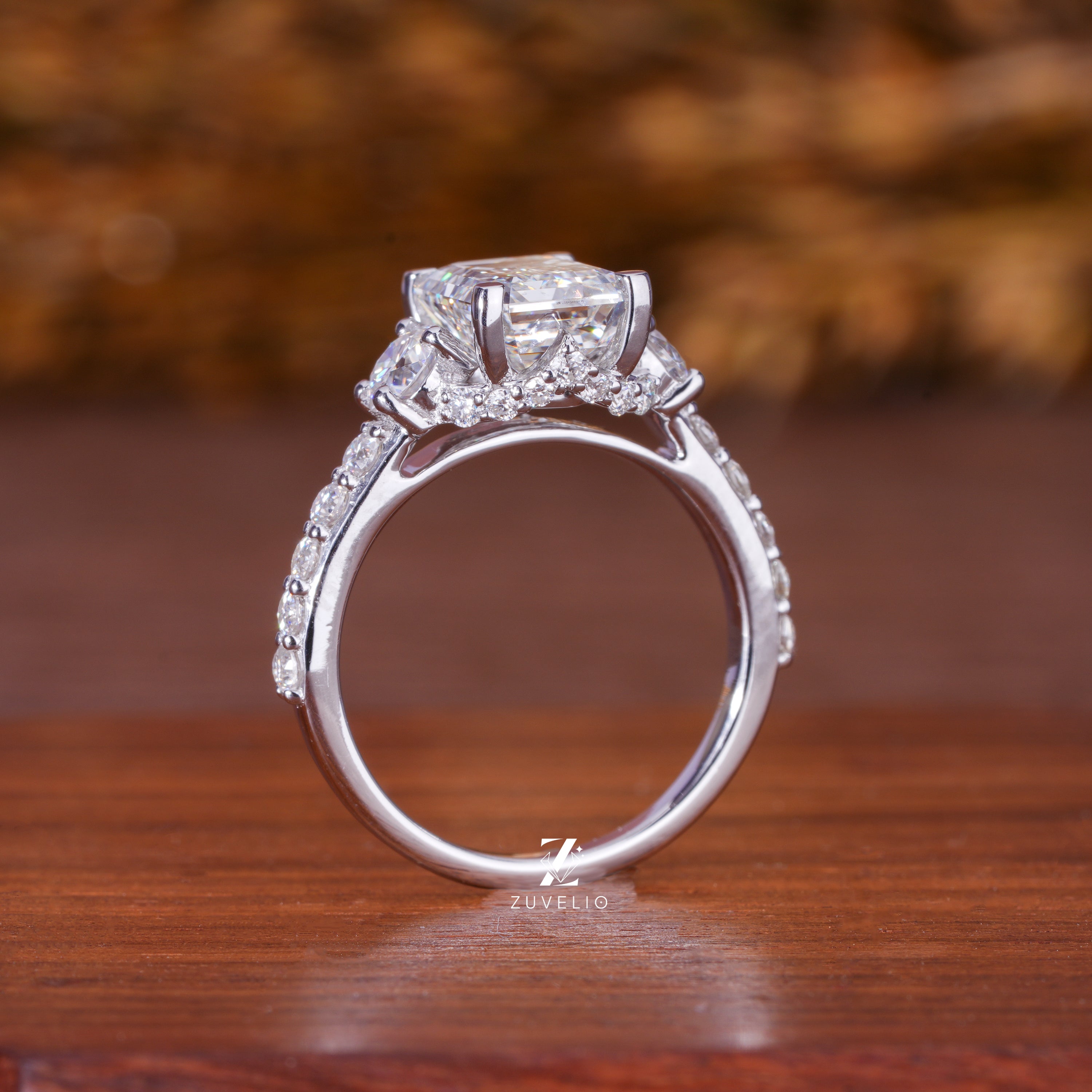3.53 Ct Emerald Cut Diamond Ring - Zuvelio.com