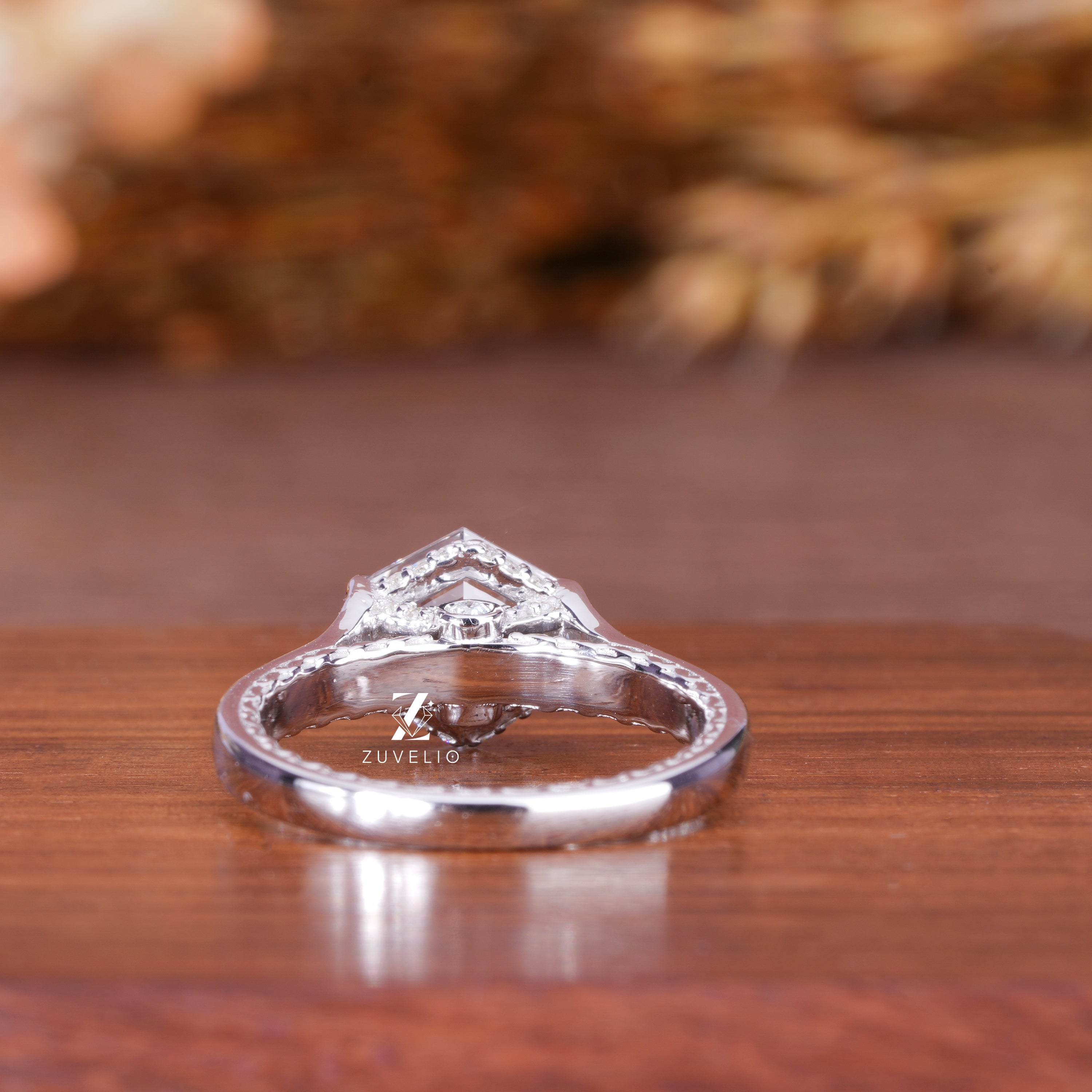 1.19 Ctw Hexagon Diamond Ring