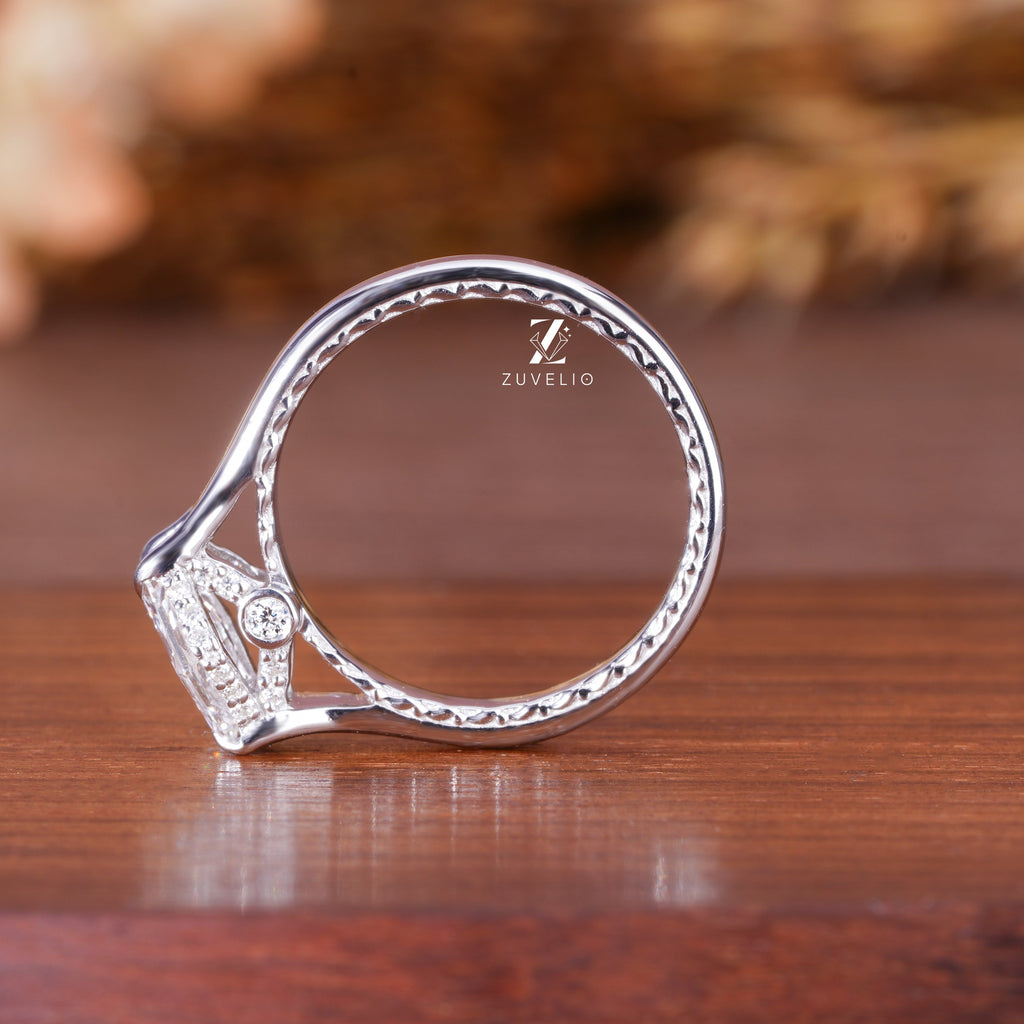 1.19 Ctw Hexagon Diamond Ring