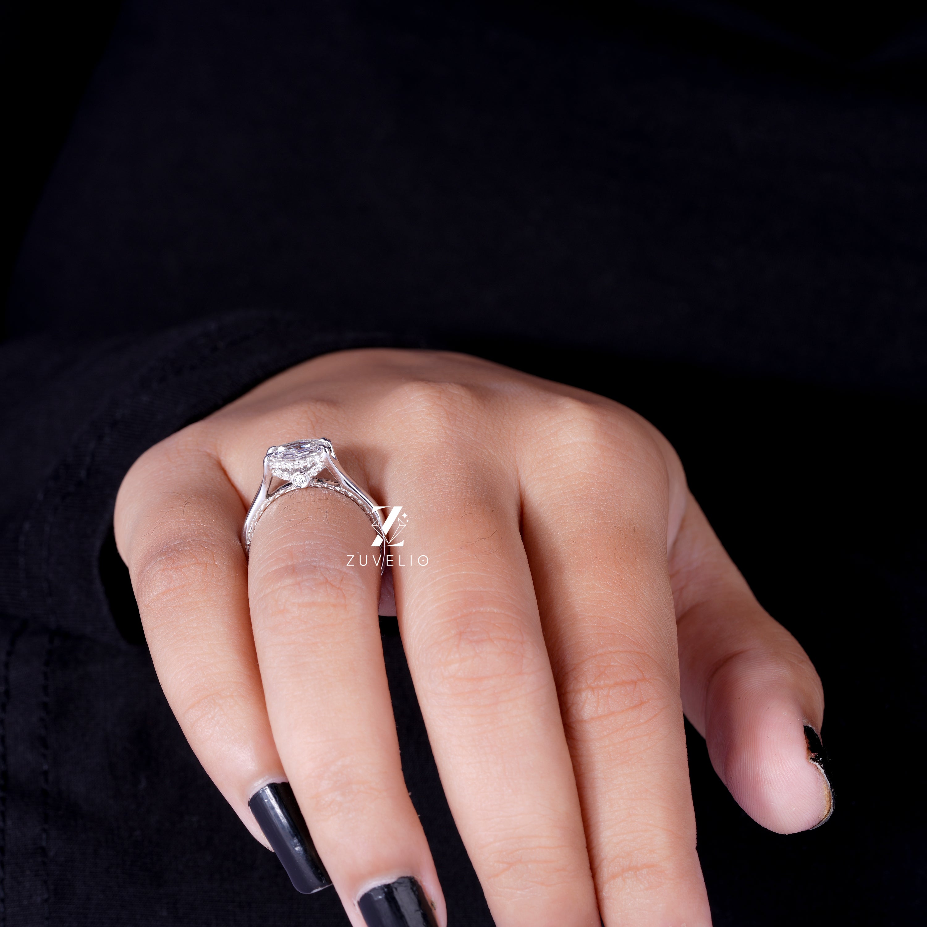 1.19 Ctw Hexagon Diamond Ring