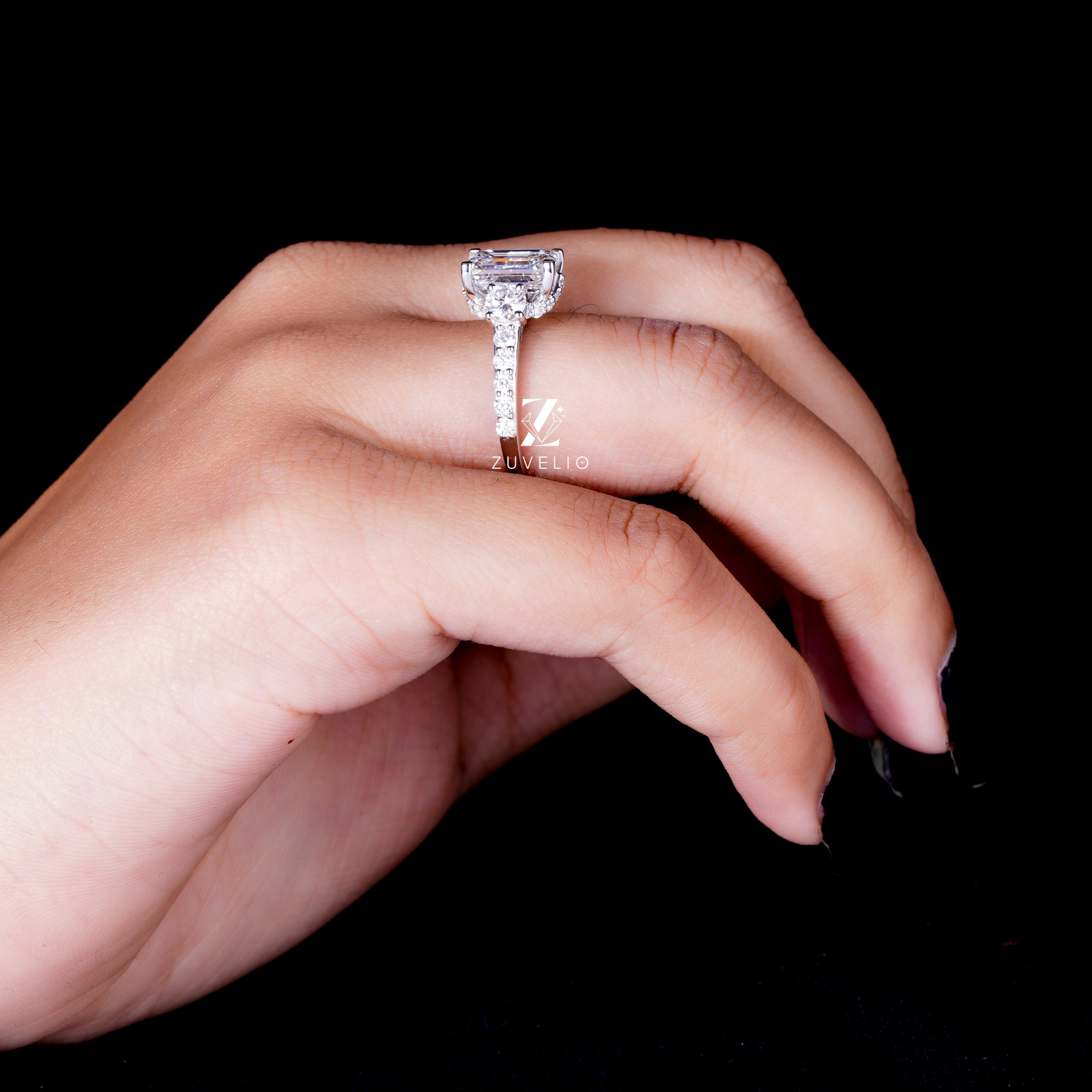 3.53 Ct Emerald Cut Diamond Ring - Zuvelio.com