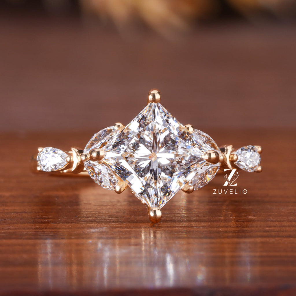 Princess Cut Lab Diamond Ring
