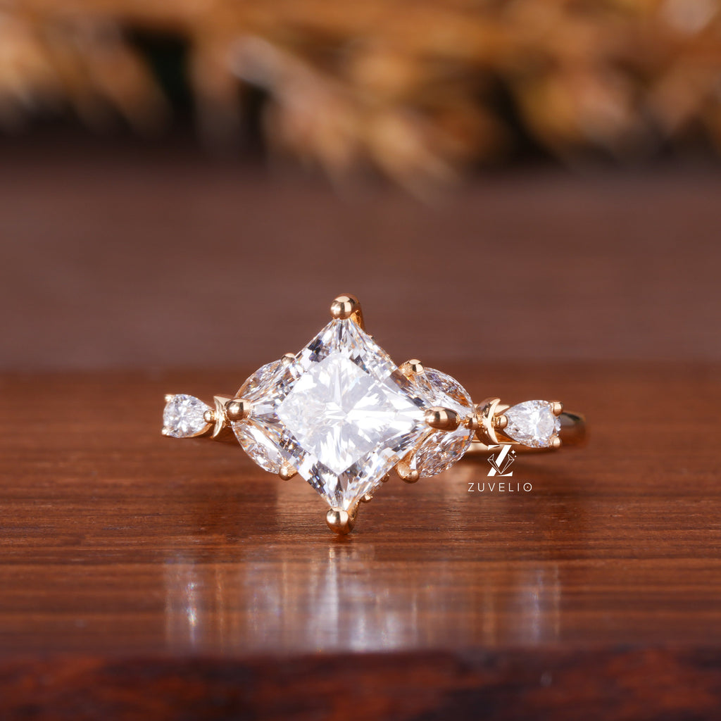 Princess Cut Lab Diamond Ring