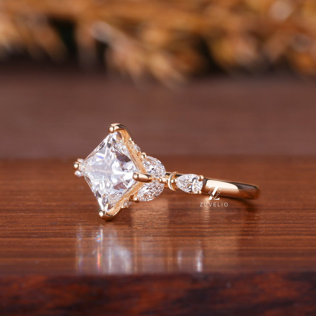 Princess Cut Lab Diamond Ring