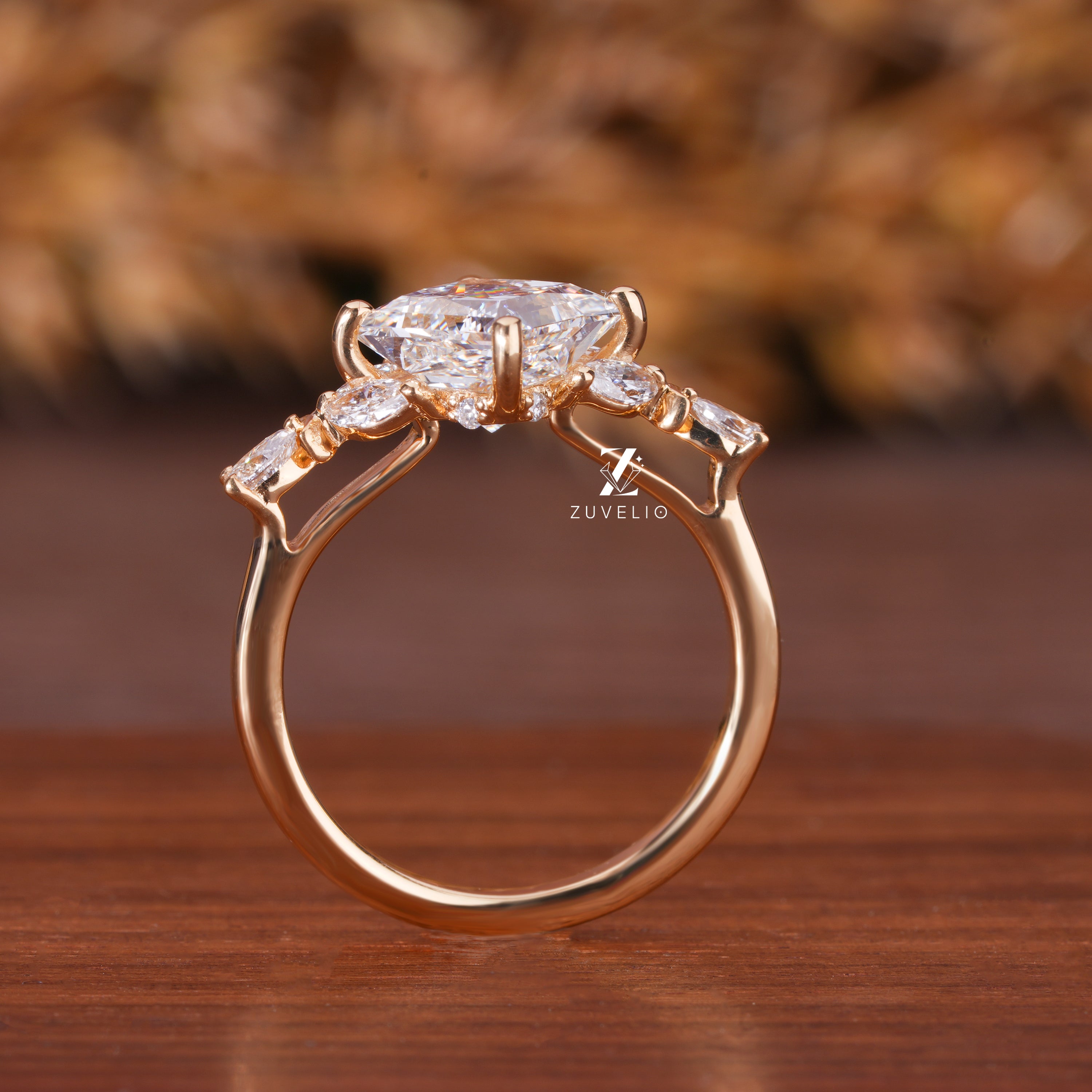Princess Cut Lab Diamond Ring