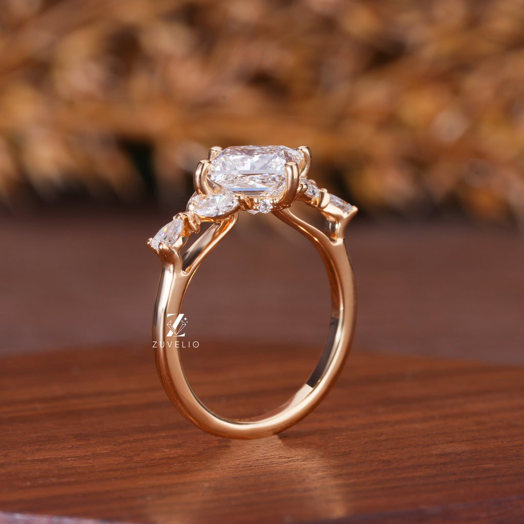 Princess Cut Lab Diamond Ring