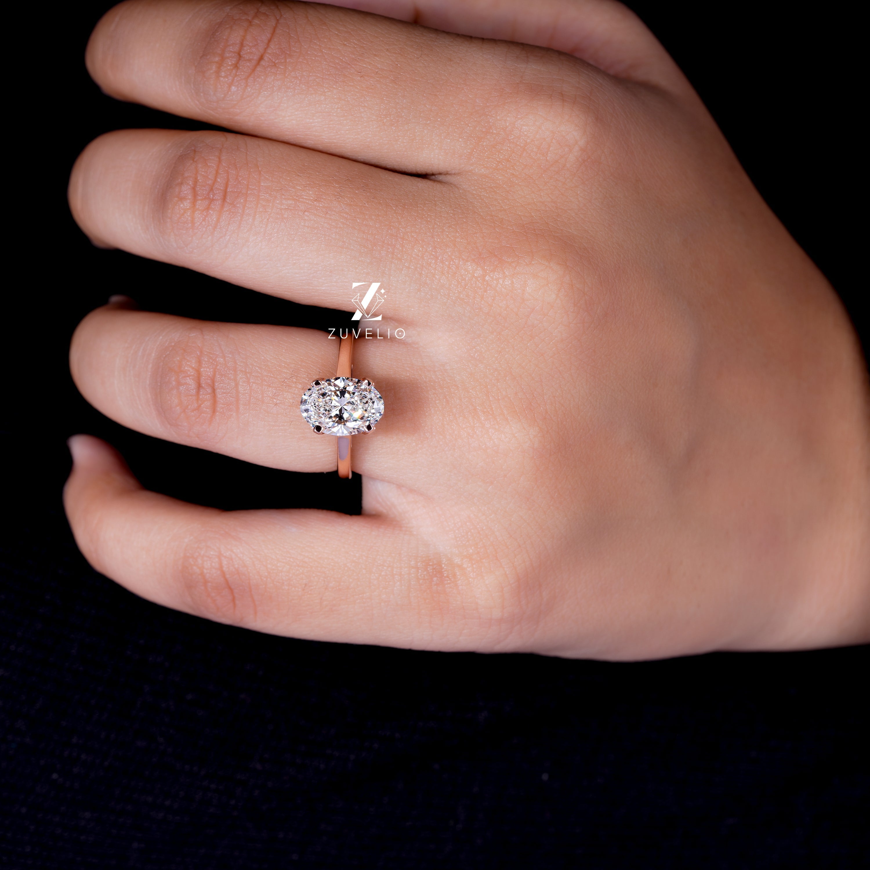 2.30 Oval Cut Diamond Riing