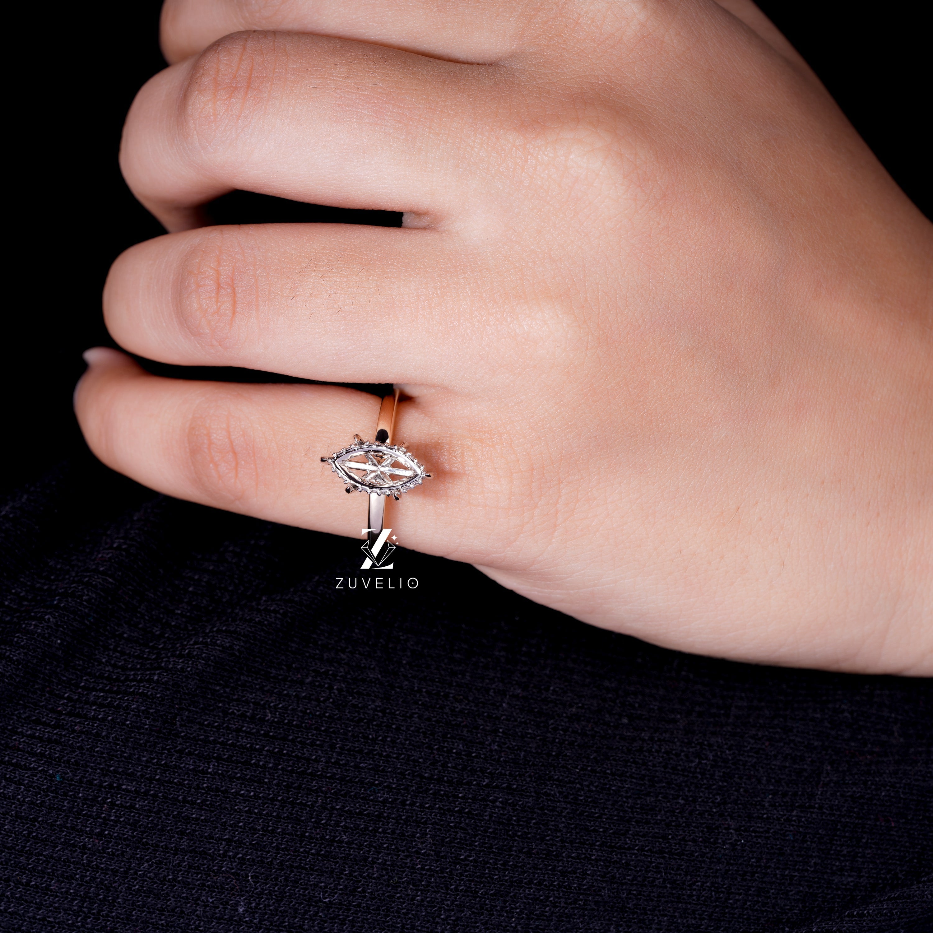 Marquise Semi Mount Ring