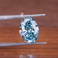 Vivid Blue Oval Diamond