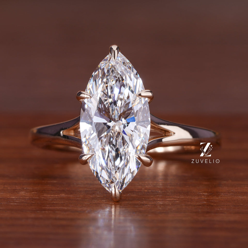 Marquise Split Shank Ring