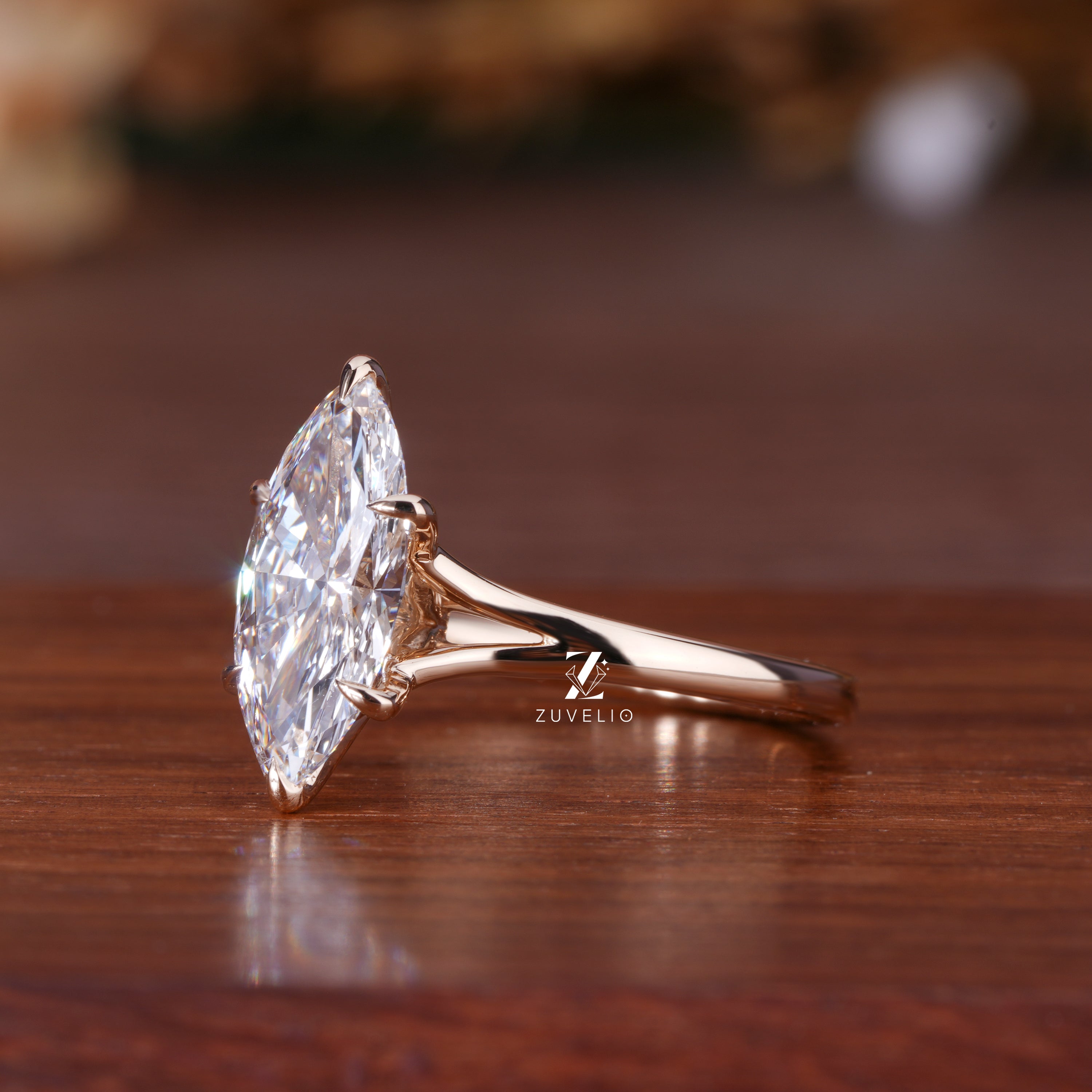 Marquise Split Shank Ring