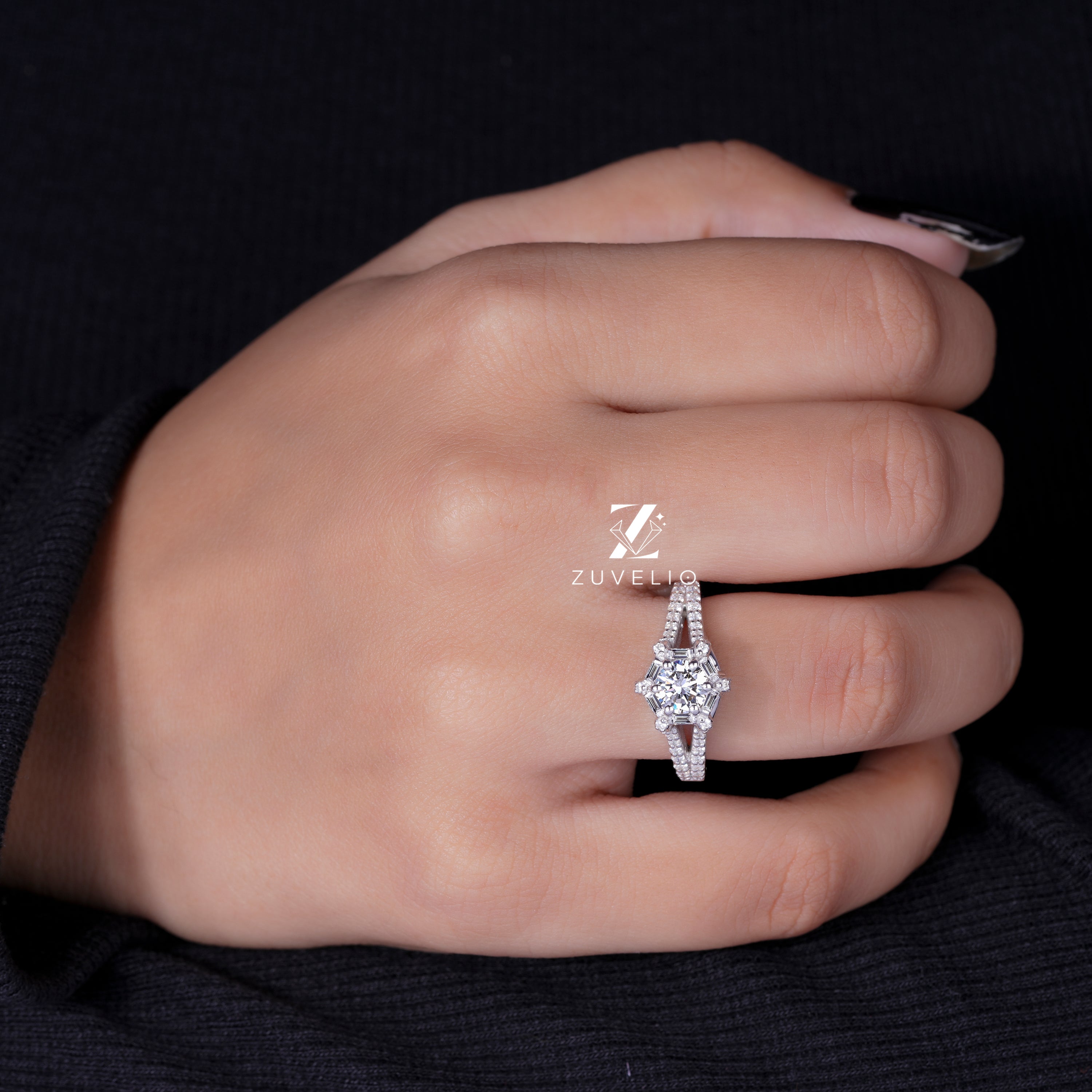5.5 mm Round Diamond Ring
