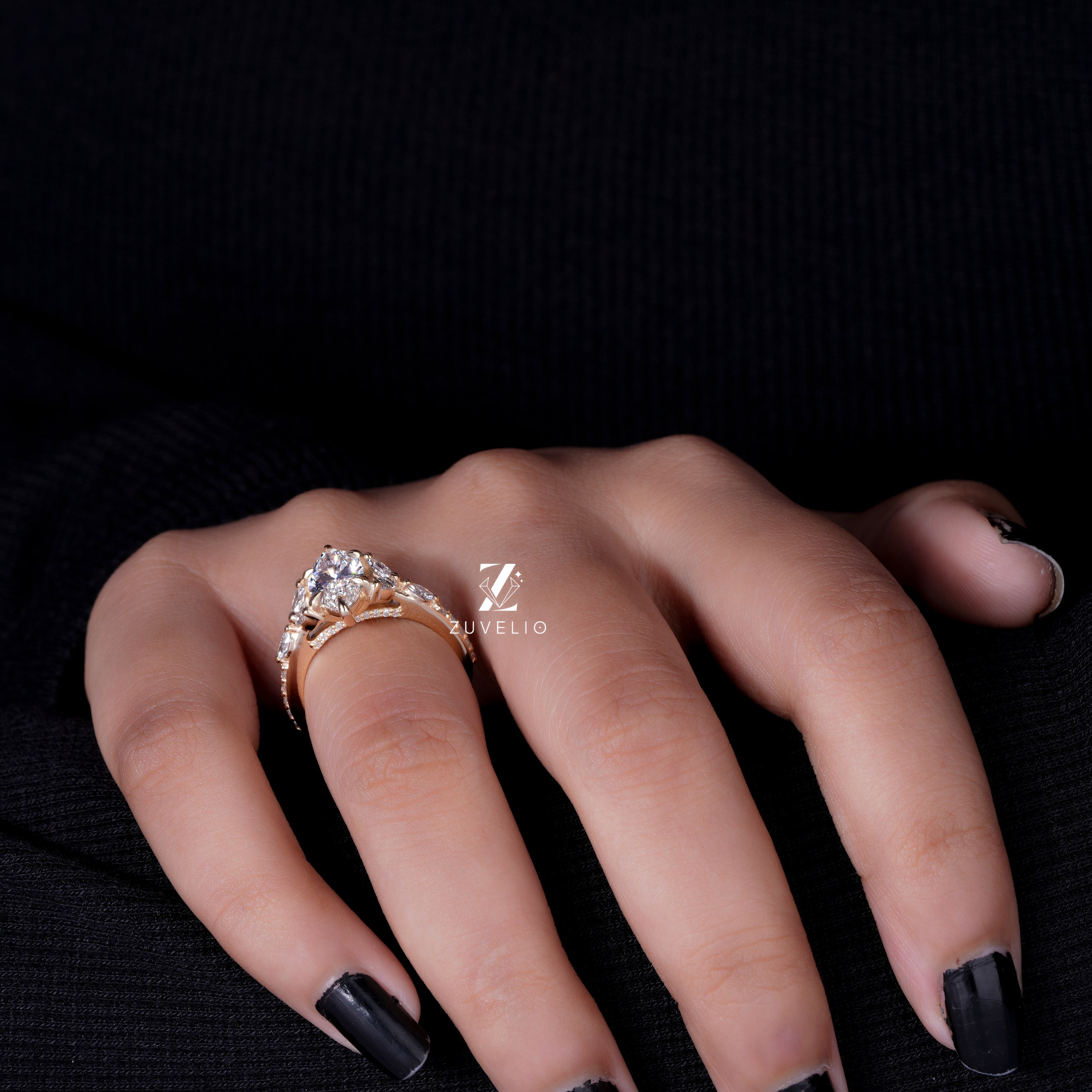 Marquise Cluster Lab Diamond Ring