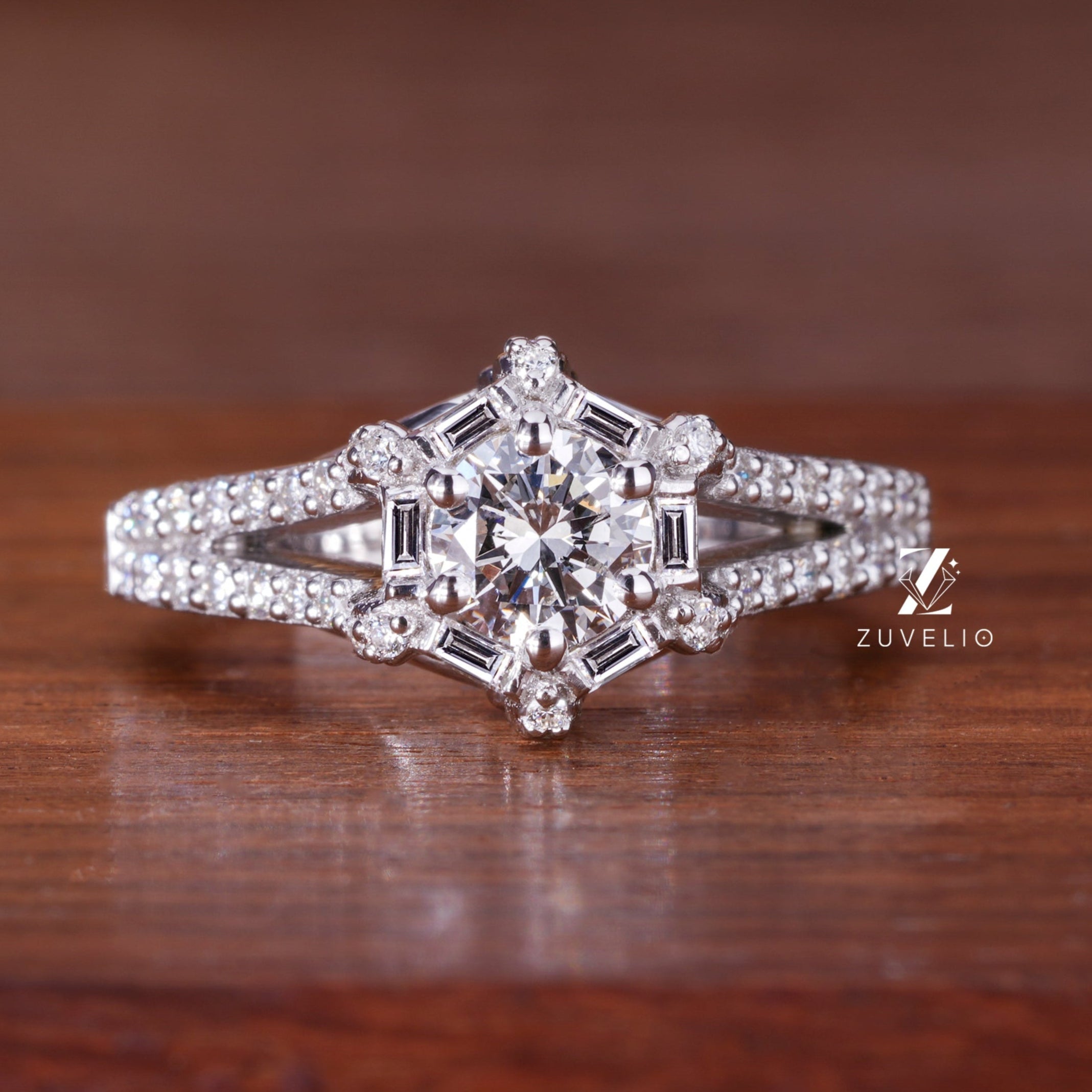 5.5 mm Round Diamond Ring