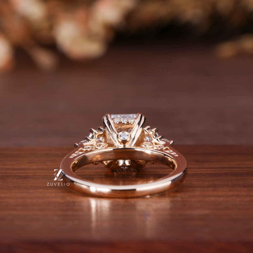 Emerald Cut Cluster Ring
