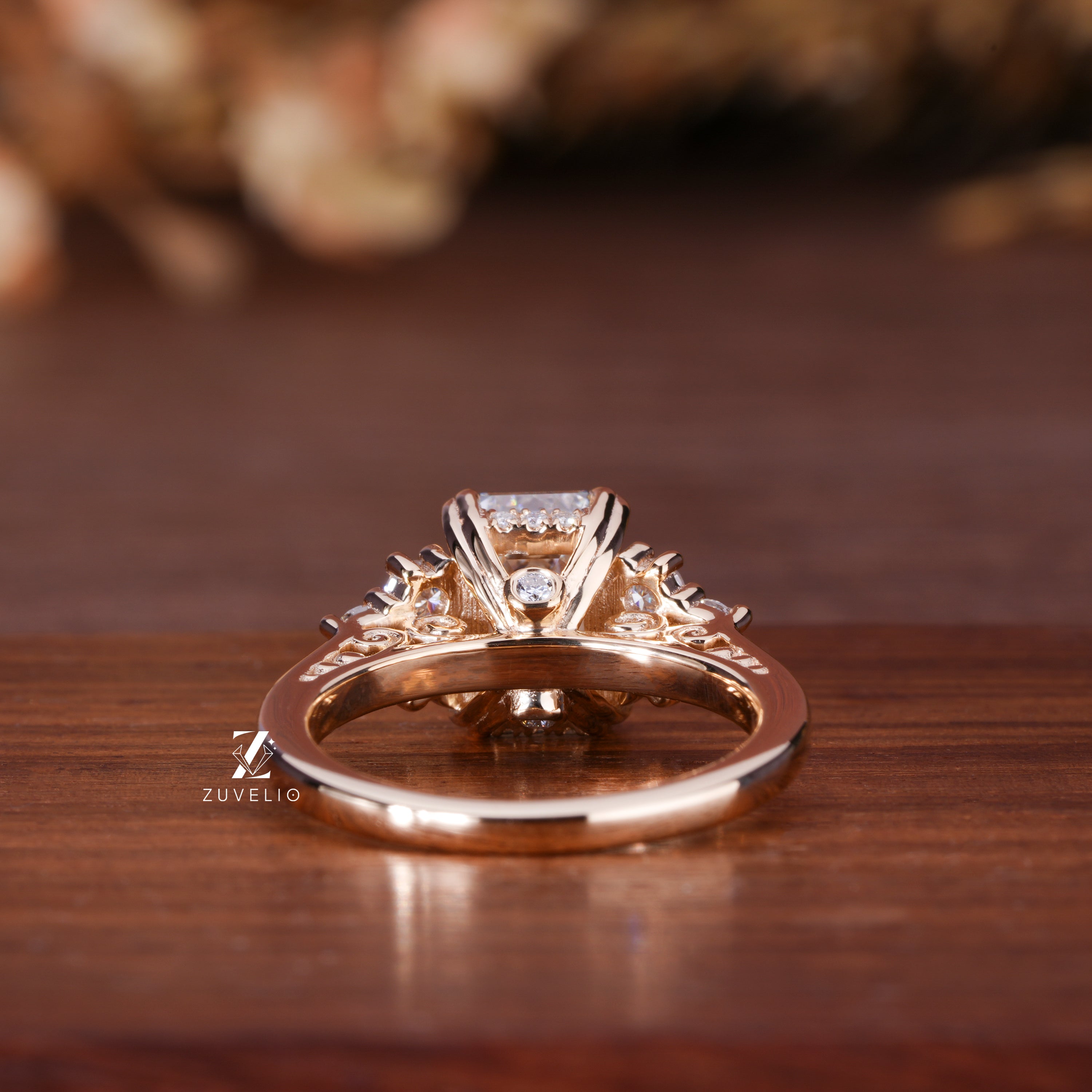Emerald Cut Cluster Ring