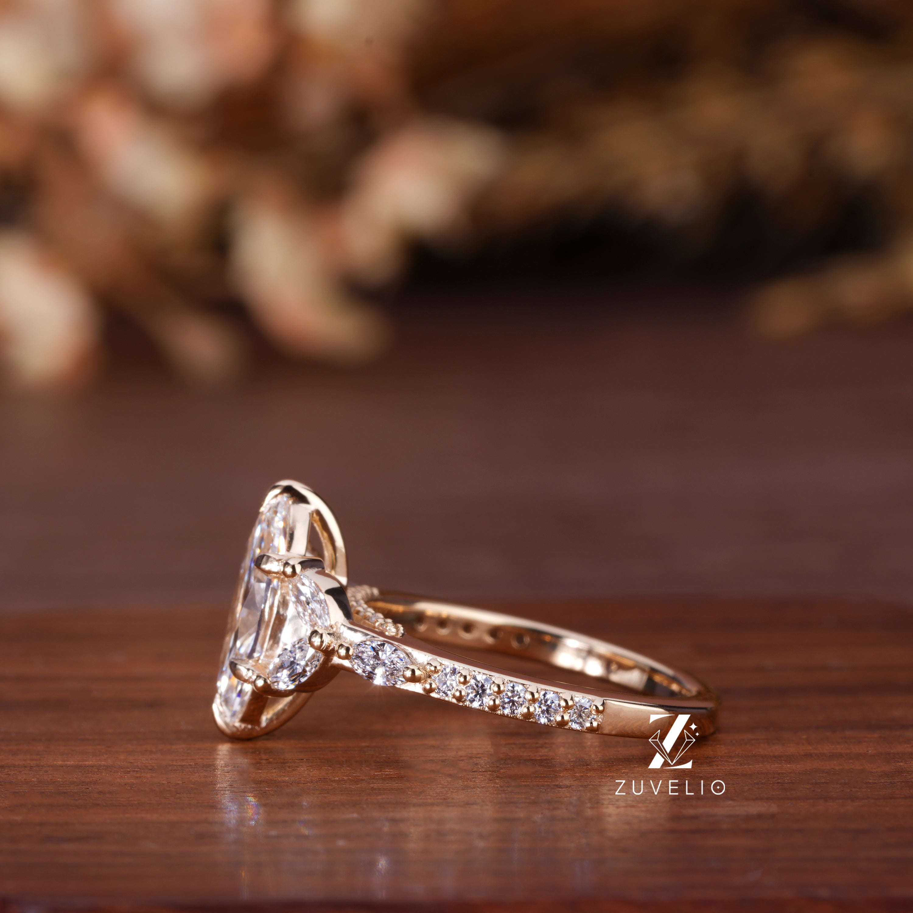 Marquise Cluster Lab Diamond Ring