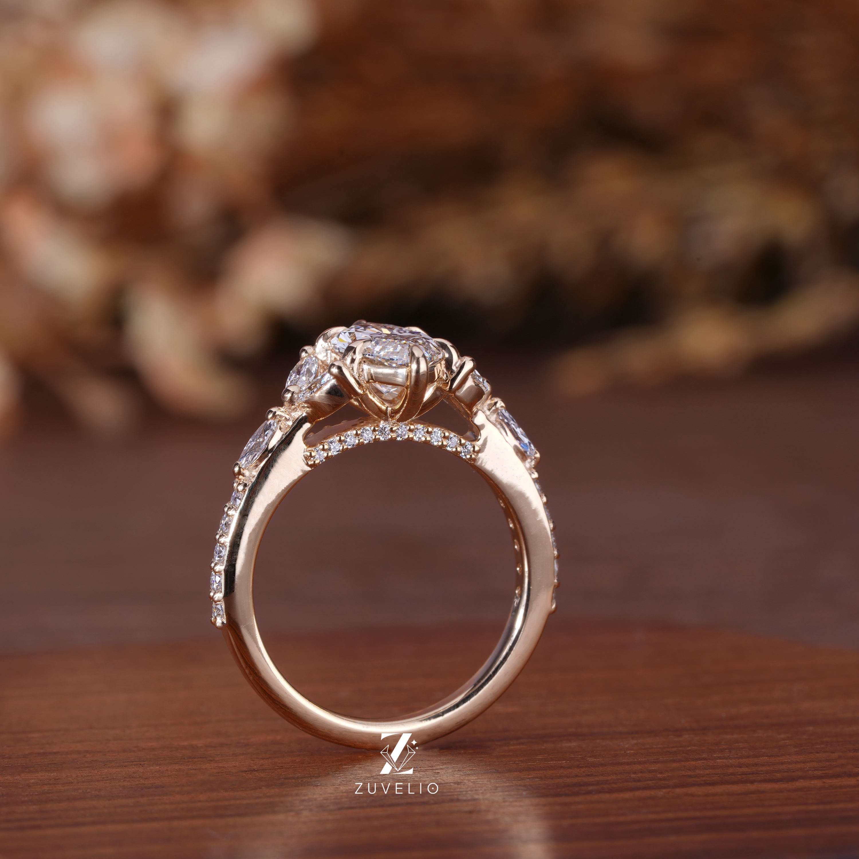 Marquise Cluster Lab Diamond Ring