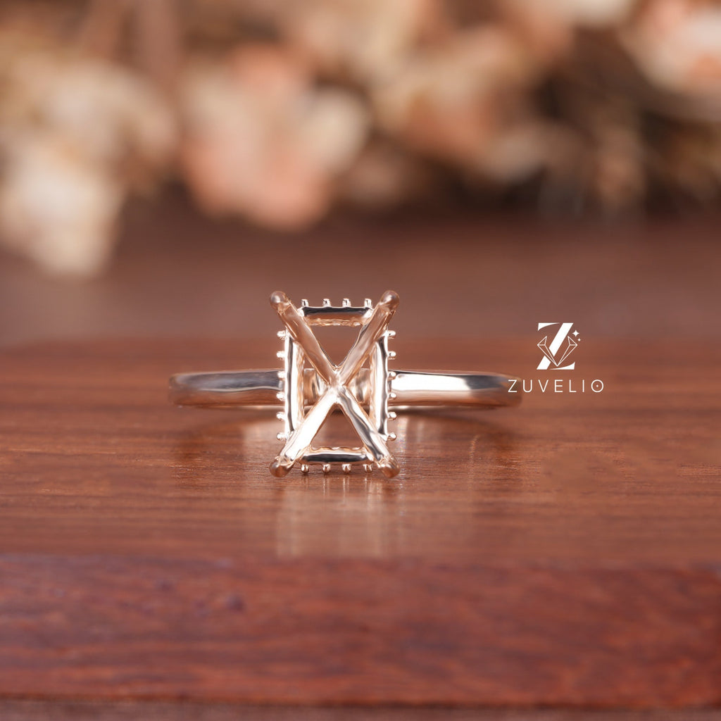Radiant Semi Mount Diamond Ring