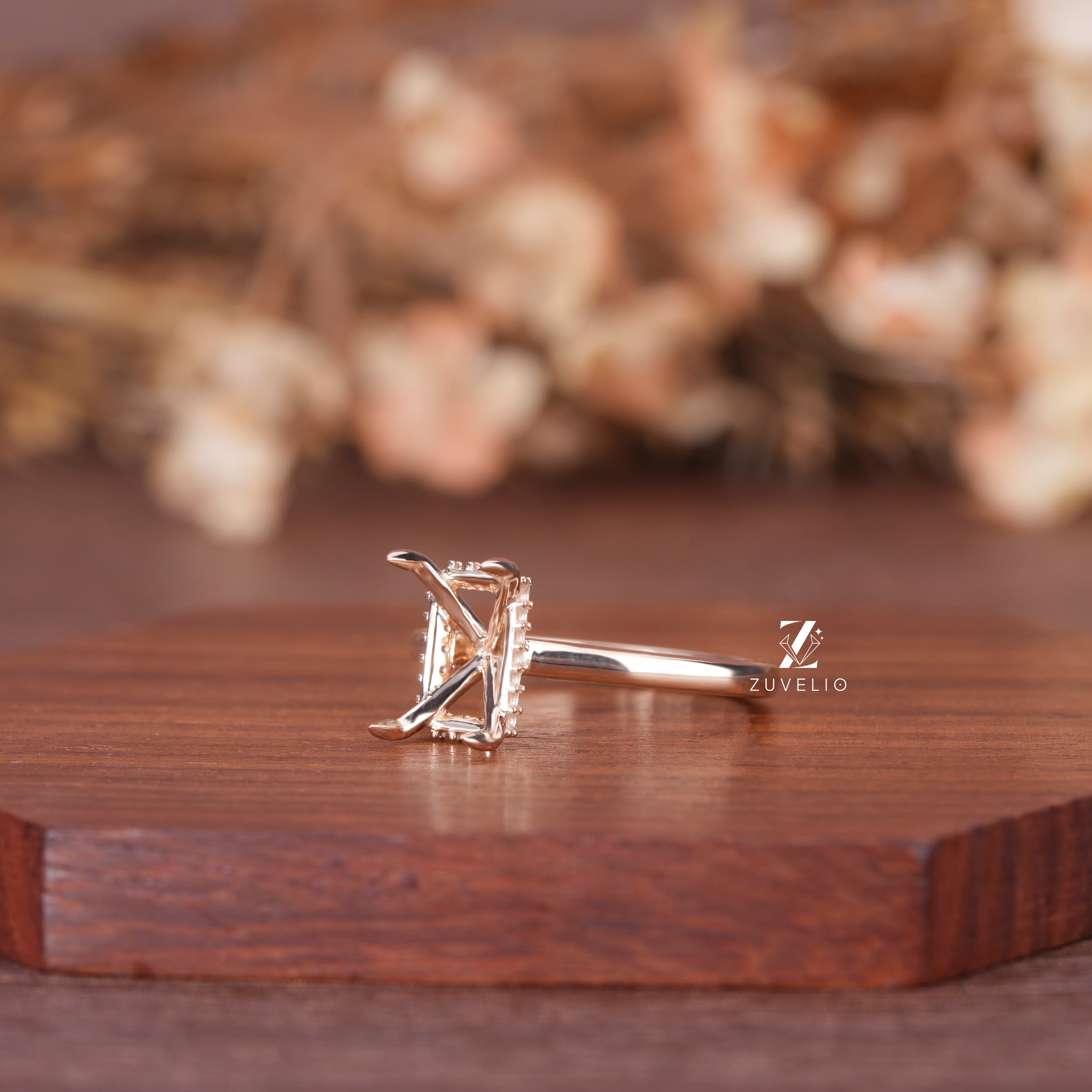 Radiant Semi Mount Diamond Ring