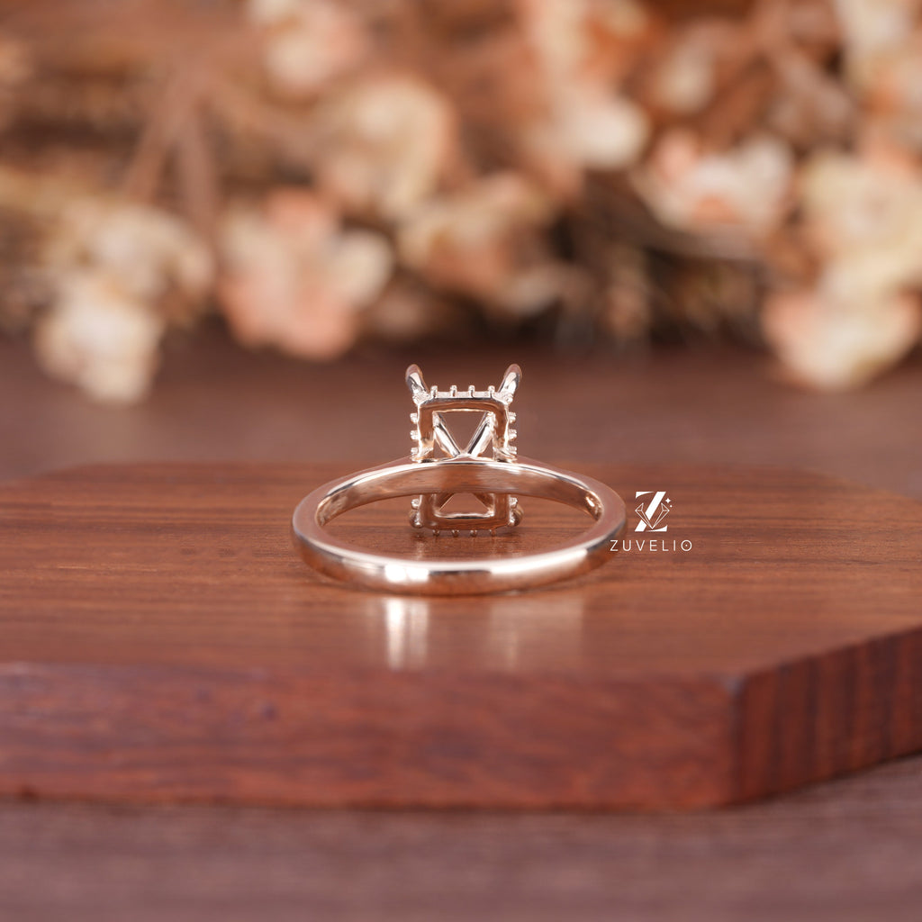 Radiant Semi Mount Diamond Ring