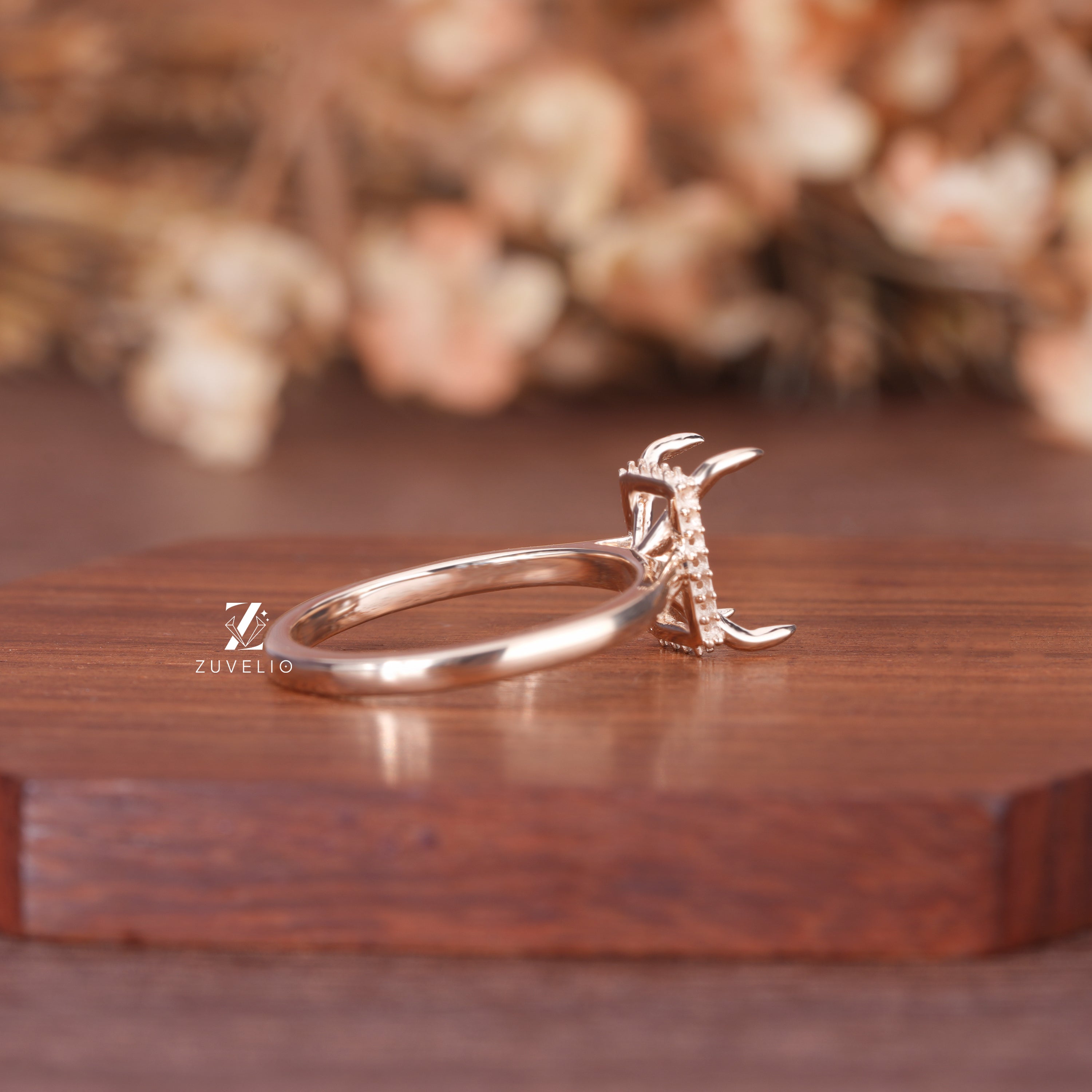 Radiant Semi Mount Diamond Ring