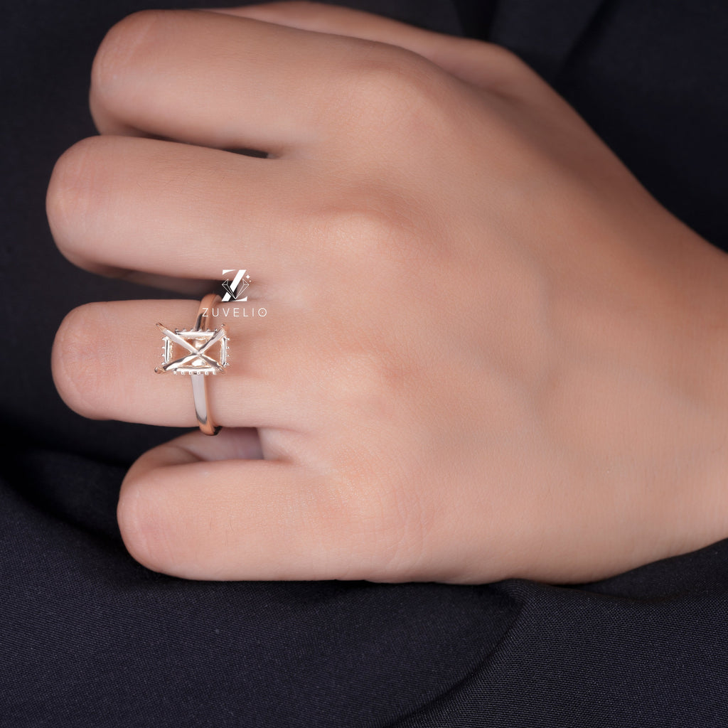 Radiant Semi Mount Diamond Ring