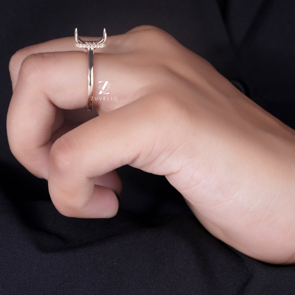 Radiant Semi Mount Diamond Ring