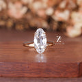 Oval Diamond Tulip Ring