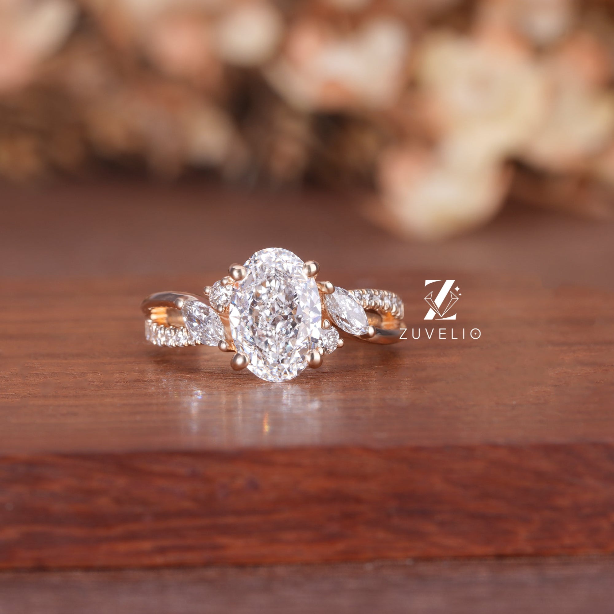 Oval Split Shank Ring
