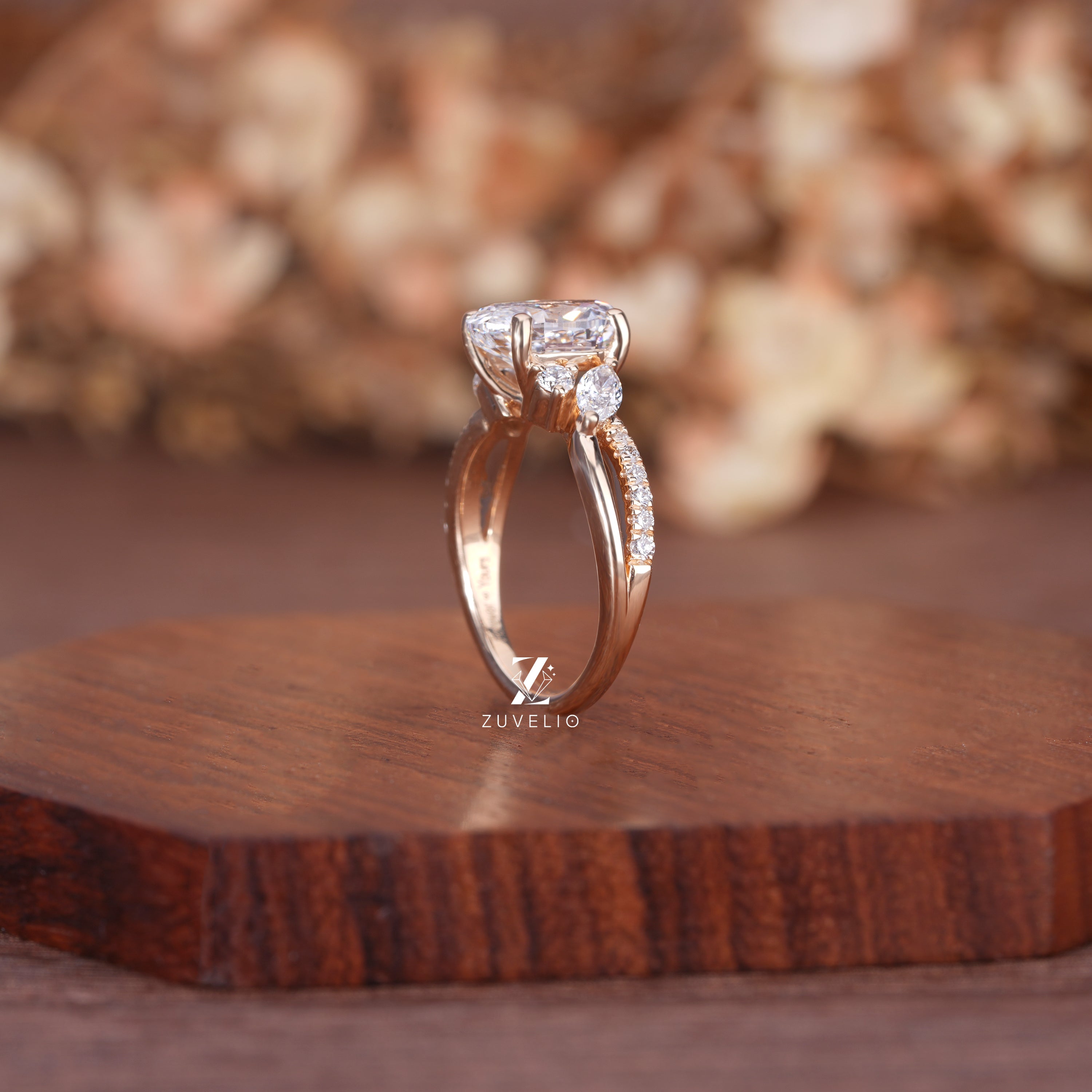 Oval Split Shank Ring
