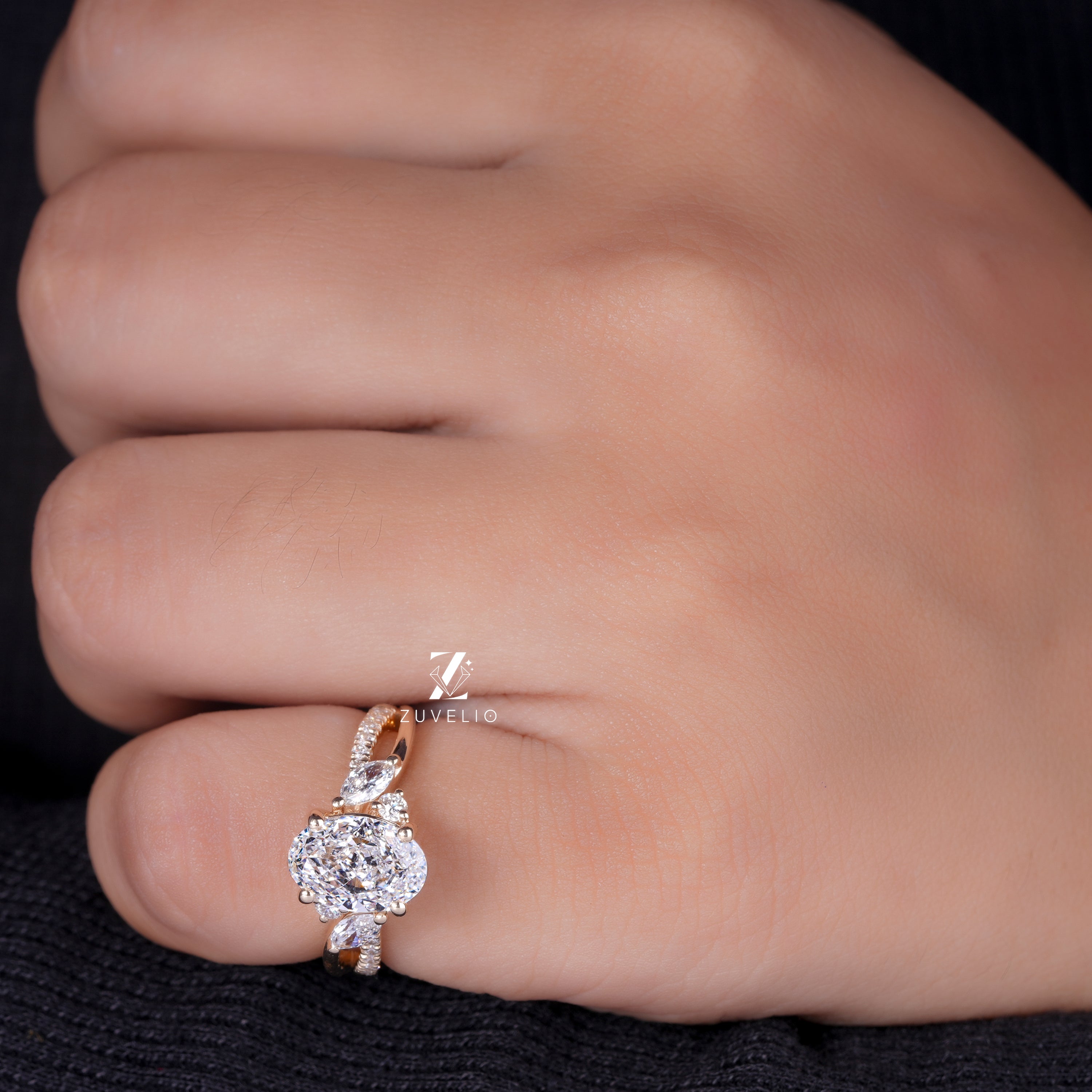 Oval Split Shank Ring