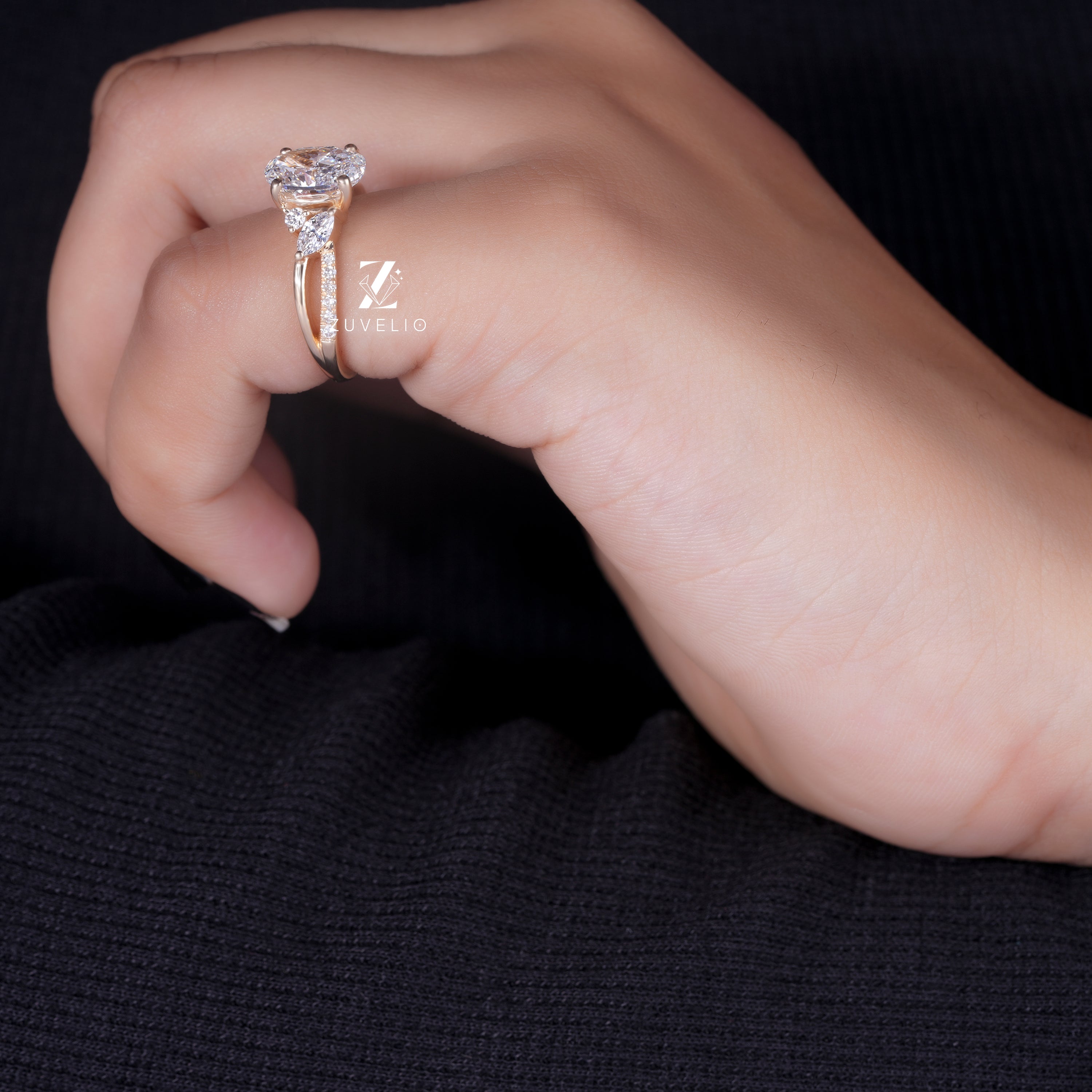 Oval Split Shank Ring