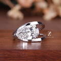 Pear Lab Diamond Ring