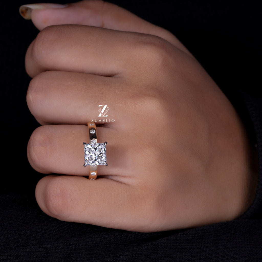 Princess Hidden Halo Ring